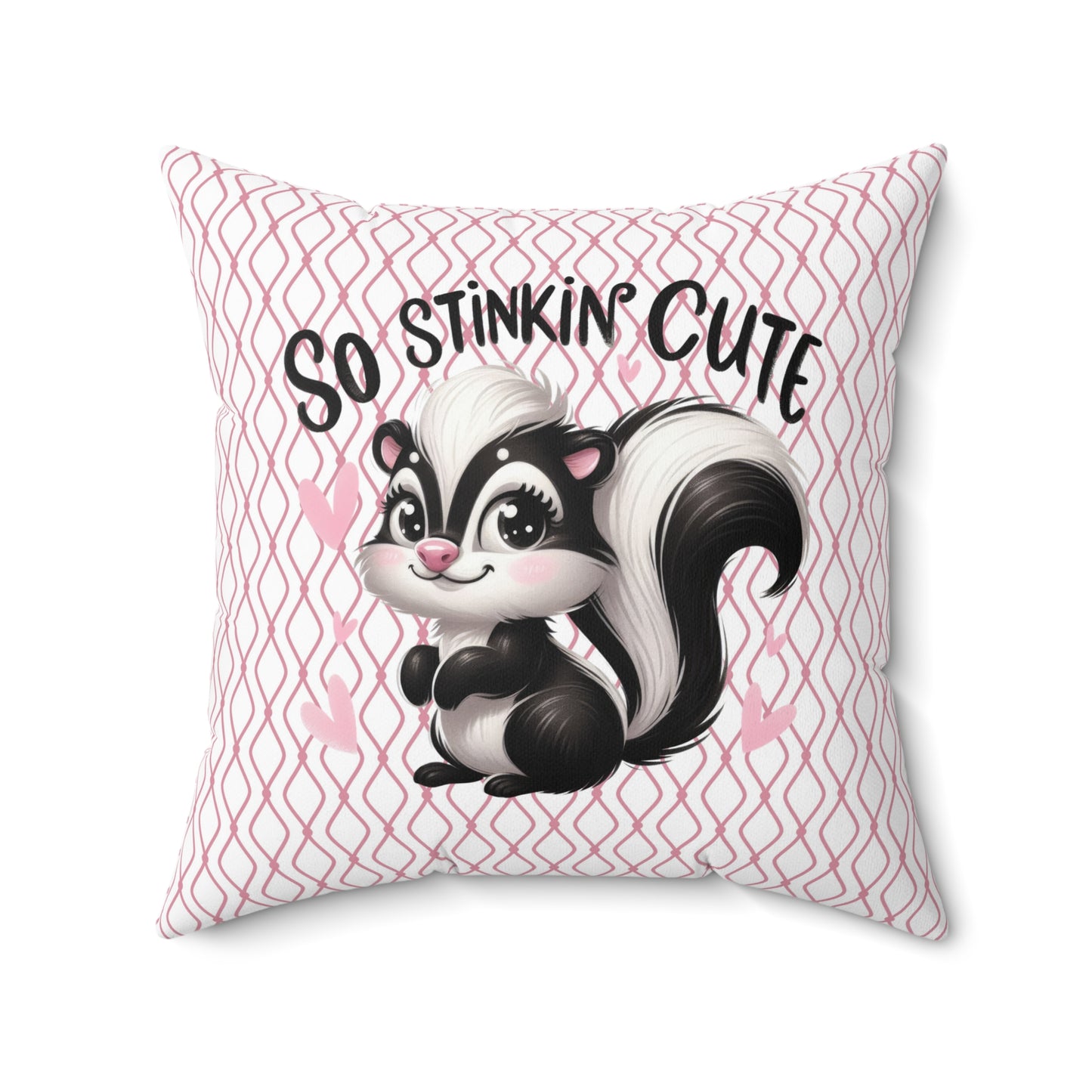 So Stinkin' Cute Skunk Pillow | Decorative Throw Pillow, Cute Home Decor, Kids Room Accessory, Gift for Animal Lovers, Nursery Decoration