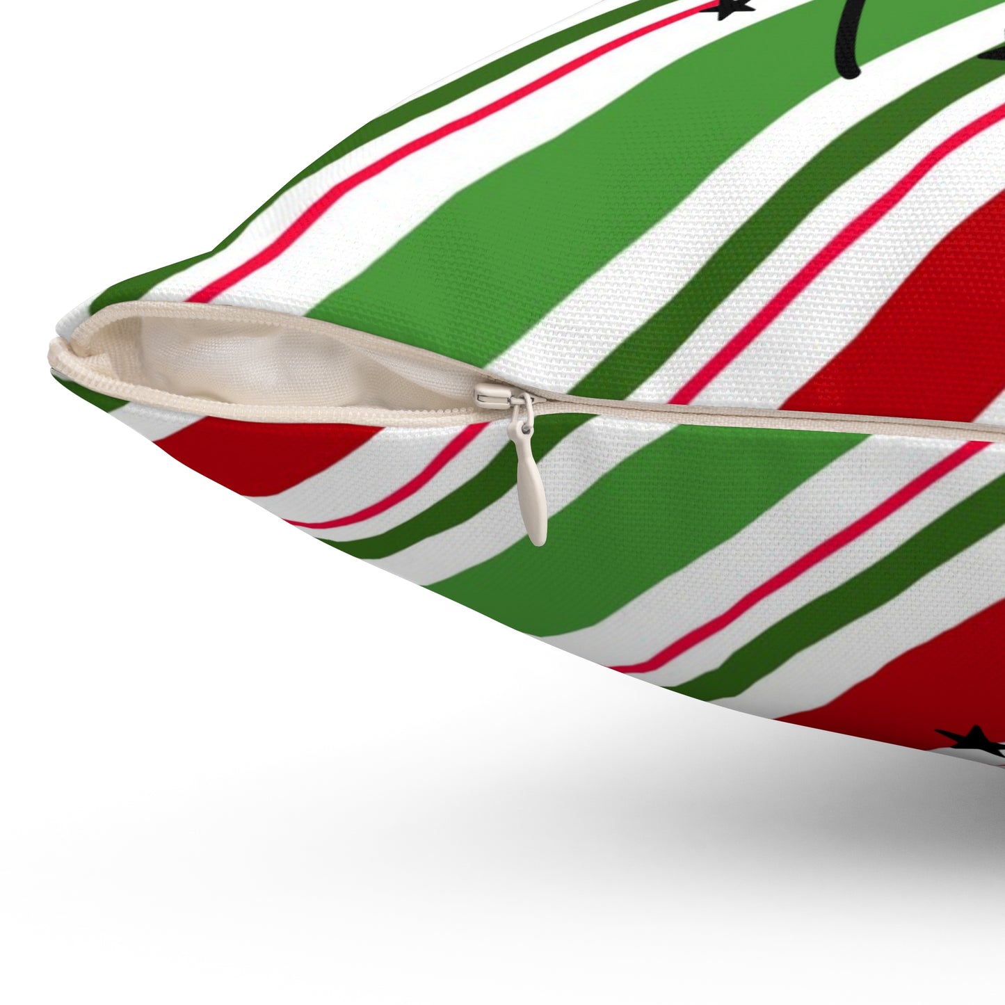 Christmas Pet Theme Spun Polyester Square Pillow, Dog Lover's Holiday Decor for Home or Office, Animal Lovers, Pet Lover's Holiday Accent