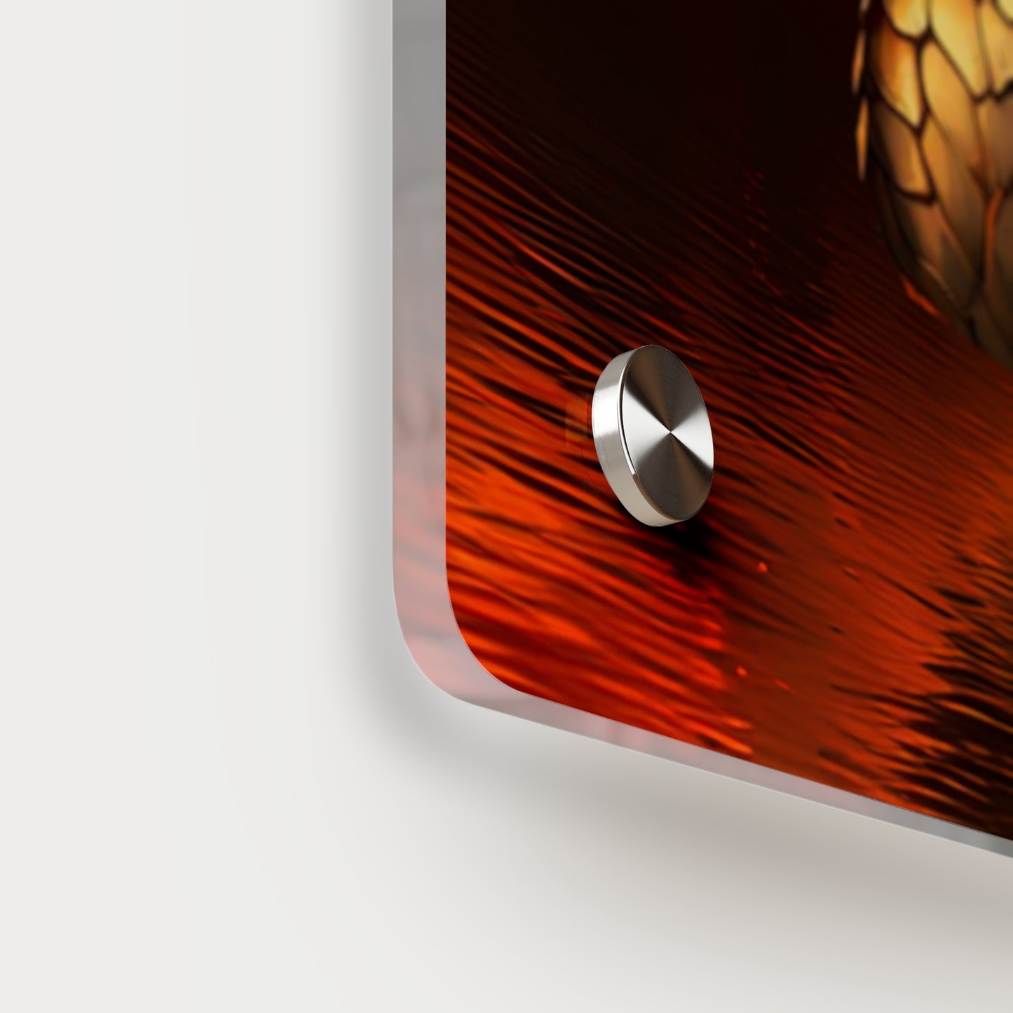 Gothic Theme Acrylic Wall Art Panels, Beautiful Dragon with Moon Background Decor, Accent for Any Room, Dragon Lovers, for Anyone