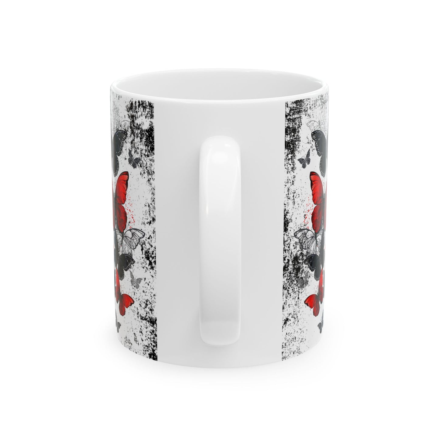 Romantic Heartbeat With Butterflies Ceramic Mug – “Your Heartbeat Is My Favorite Song” Gift