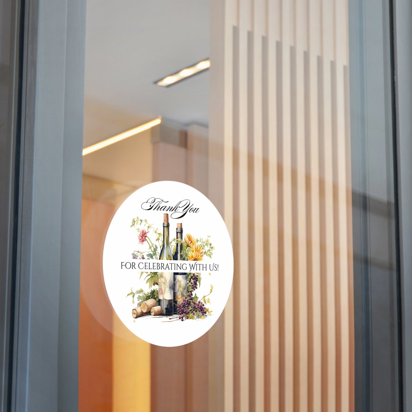 Custom Thank You Vinyl Stickers for Weddings, Party Favors, Engagements, Floral Design, Personalized Name Labels, Celebration Decal