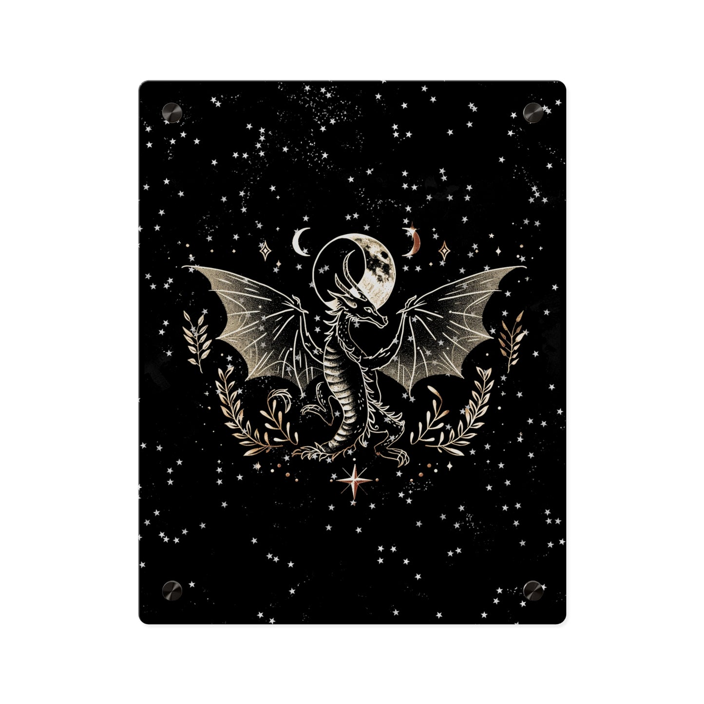 Mystical Dragon Acrylic Wall Art Panel - Celestial Home Decor