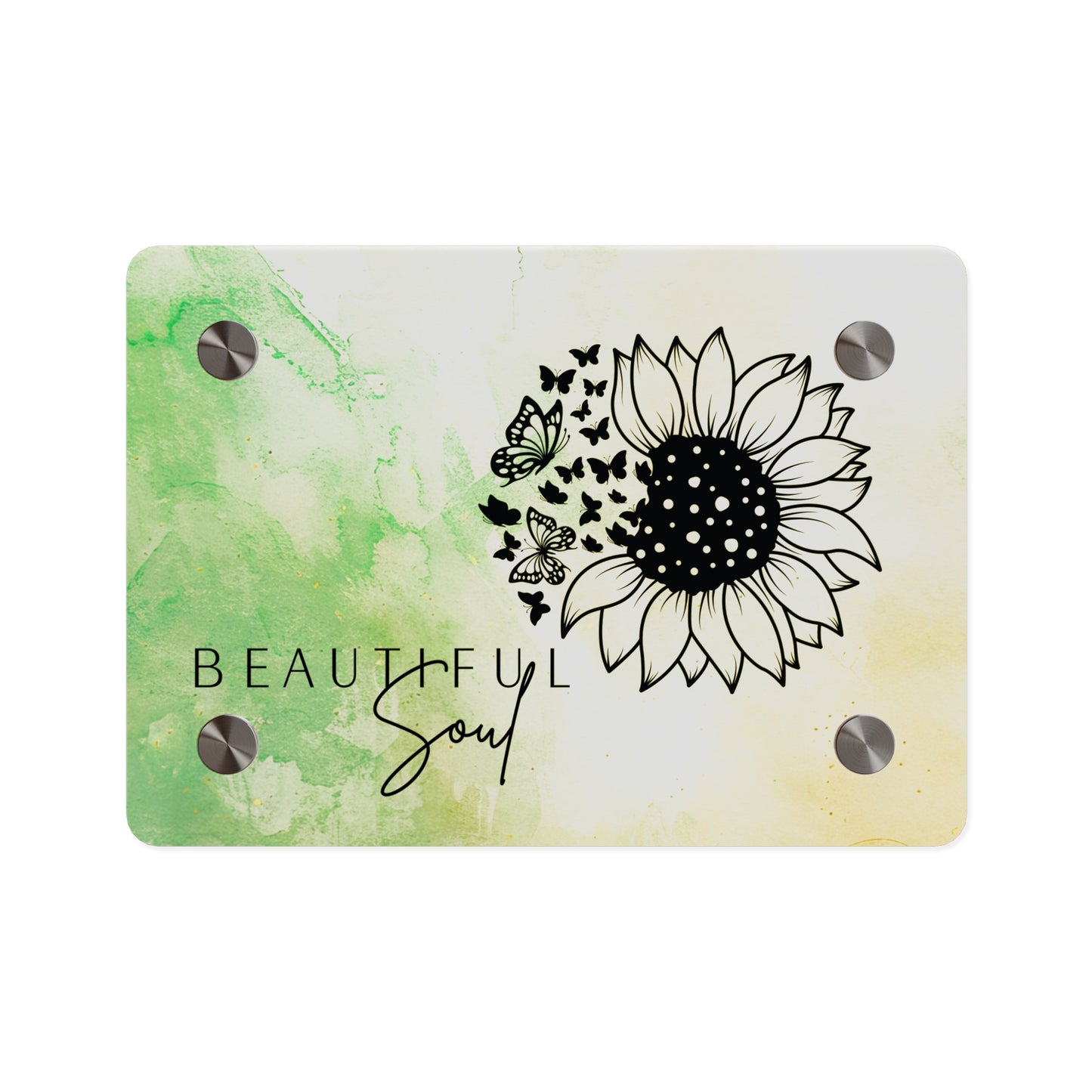 Beautiful Soul Acrylic Wall Art Panel with Sunflower Design