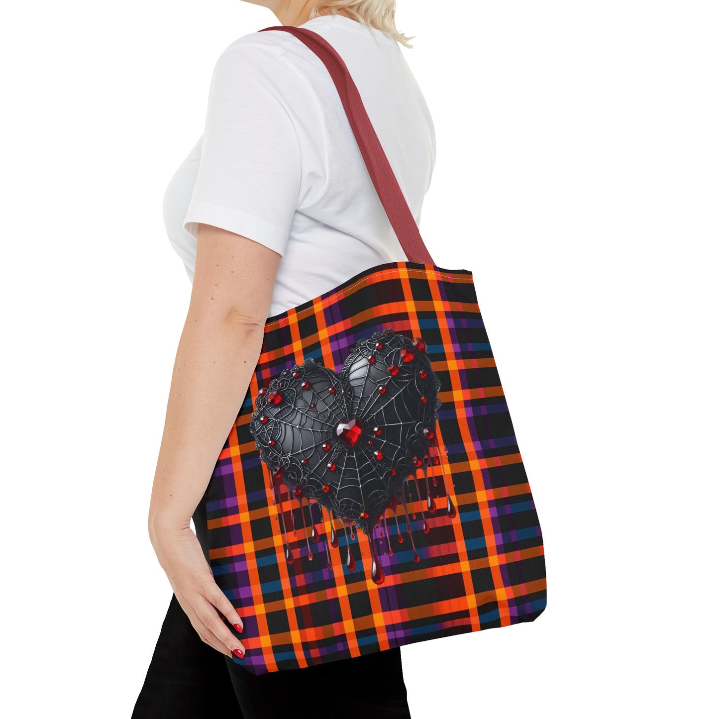 Fashionable Halloween Theme Tote Bag (AOP), Fun Stylish for Everyday or Occasion, Perfect for Halloween Lovers, Gift Idea for Anyone