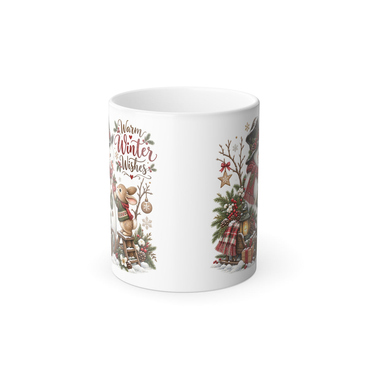 Merry Christmas Winter Wildlife Color-Changing Mug