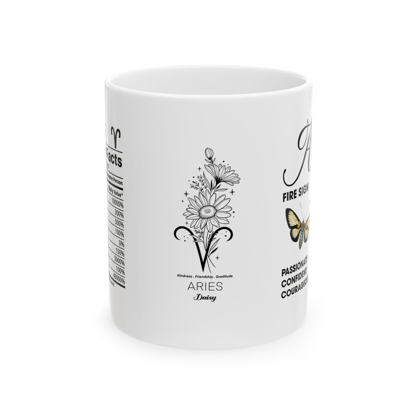 Zodiac Aries Ceramic Coffee Mug (11oz, 15oz) - Astrology Gift for Star Sign Lovers