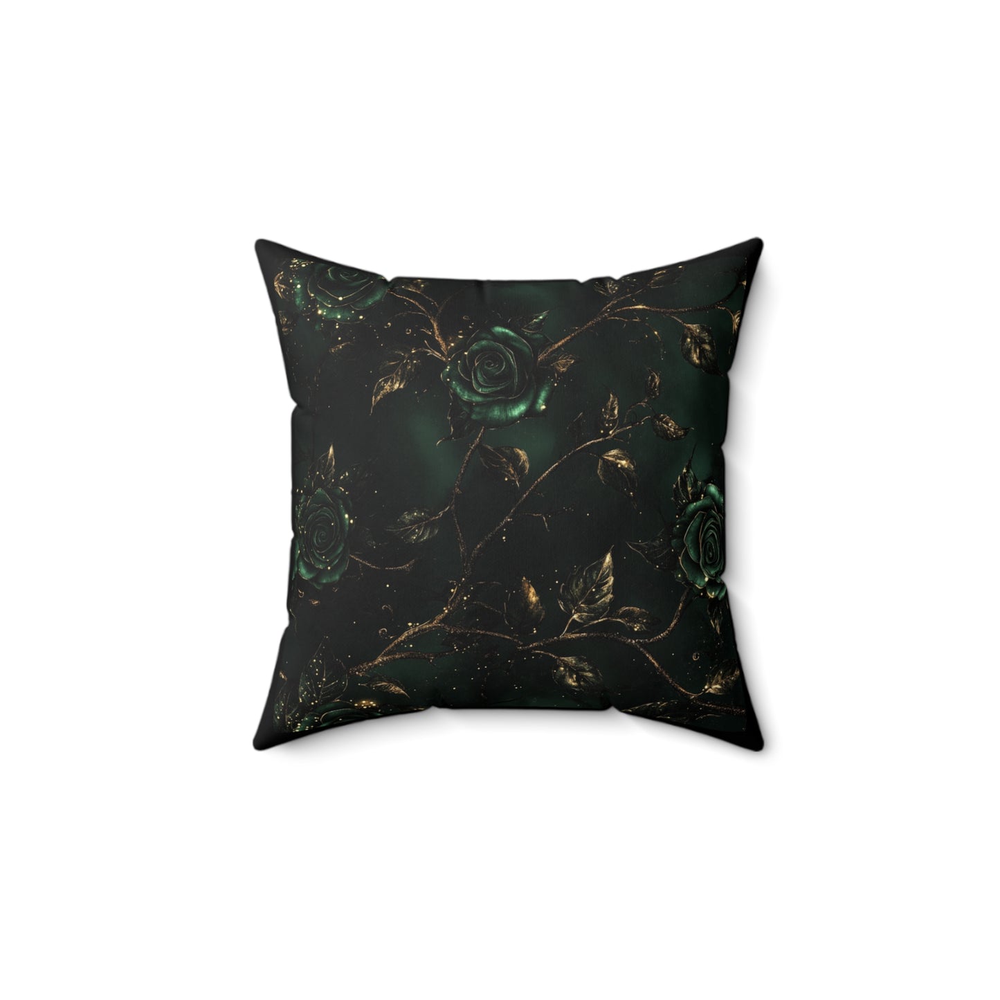 Elegant Gothic Floral Square Pillow, Decorative Cushion, Home Decor, Gift for Her, Sofa Pillow, Bedroom Accent