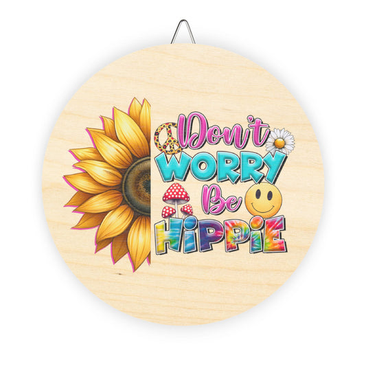 Rustic Charm Decor Wood Signs - Hippie Peace Lovers Home Office Gift