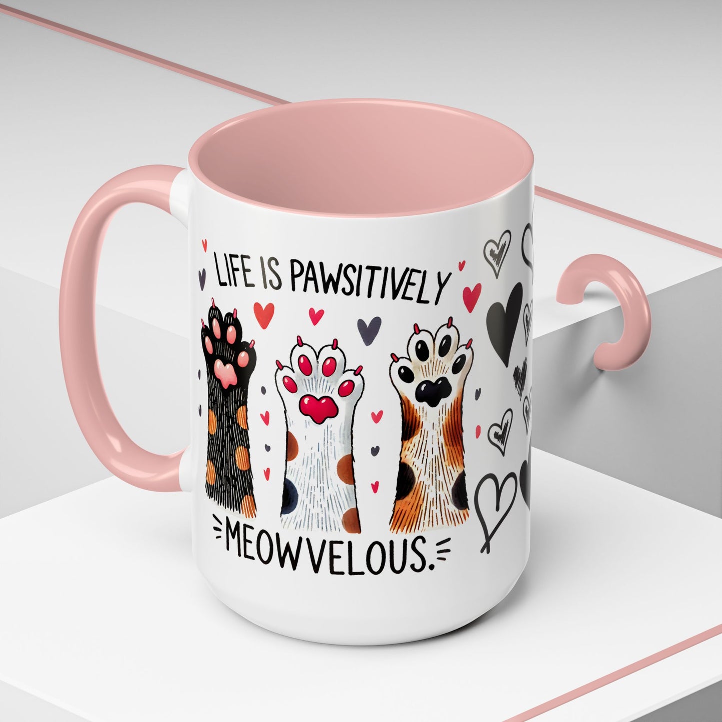 Coffee Mug - Humorous Stylish Cat Saying Mug, Gift Mug for Cat Lovers, Animal Lover Gift Idea, Housewarming Gift