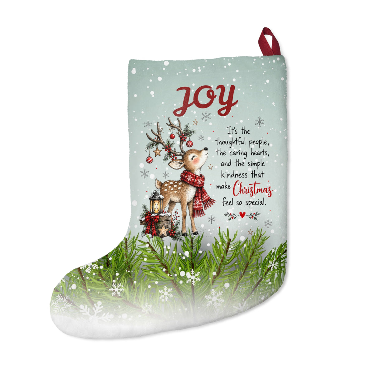 Personalizable Christmas Stocking - Christmas Reindeer Stocking