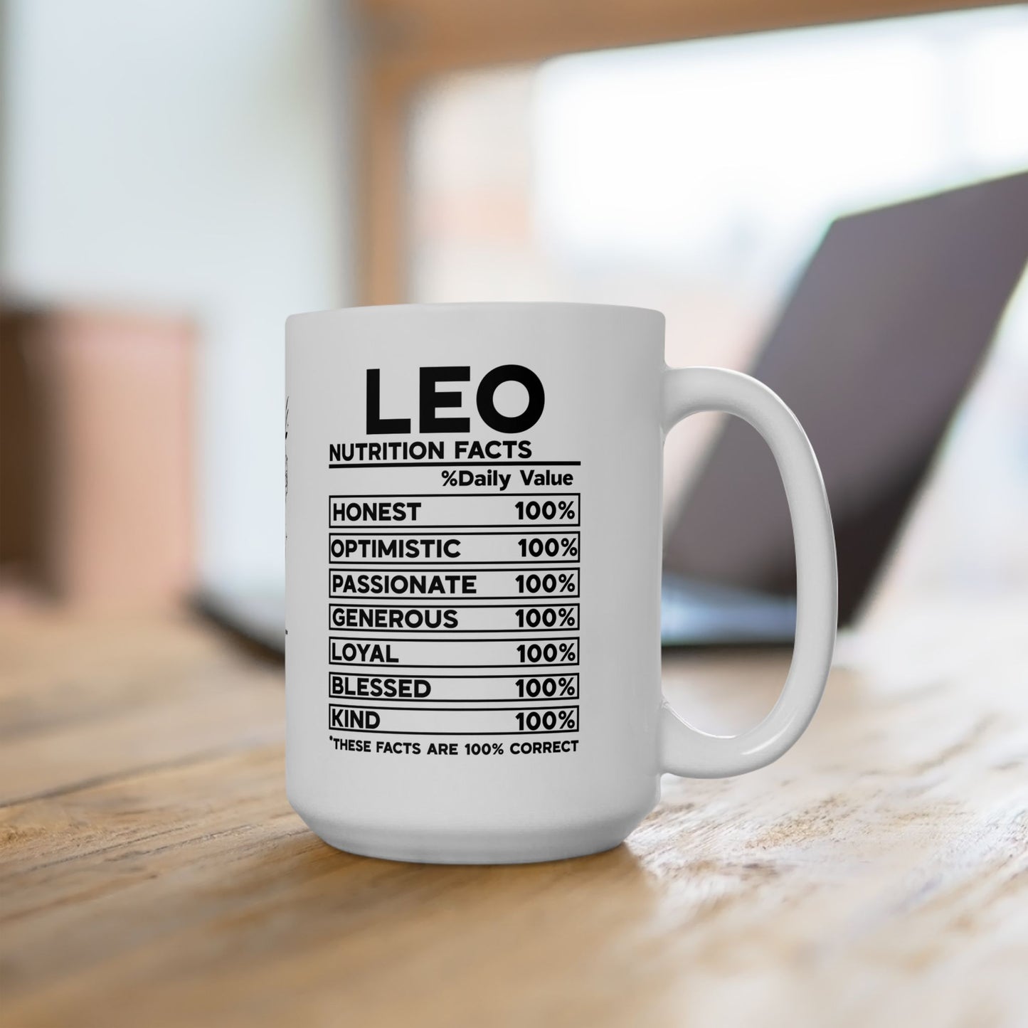Leo Zodiac Ceramic Mug - Strength & Passion - 11oz/15oz Coffee Cup