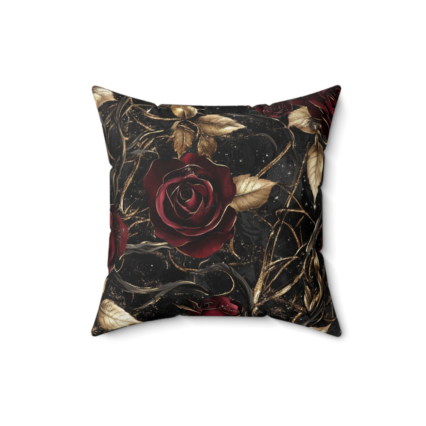 Elegant Gothic Floral Pillow, Decorative Cushion, Home Decor, Gift for Her, Living Room Styling, Halloween Decor, Valentine's Day Decoration