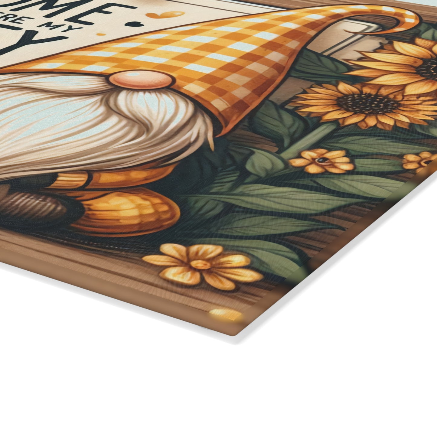 Home is Where My Honey Is Glass Cutting Board - Rustic Country Charm