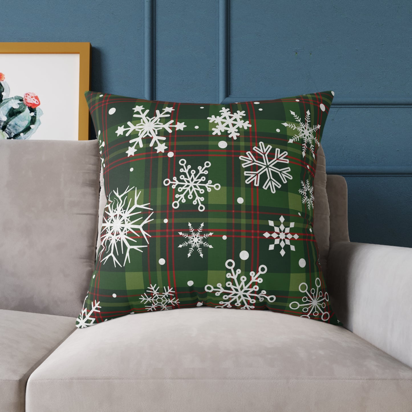 Holiday Humor Square Poly Canvas Pillow, Beautiful Two-Sided Holiday Decor, Holiday Accent for Home or Office, Accent for Any Room