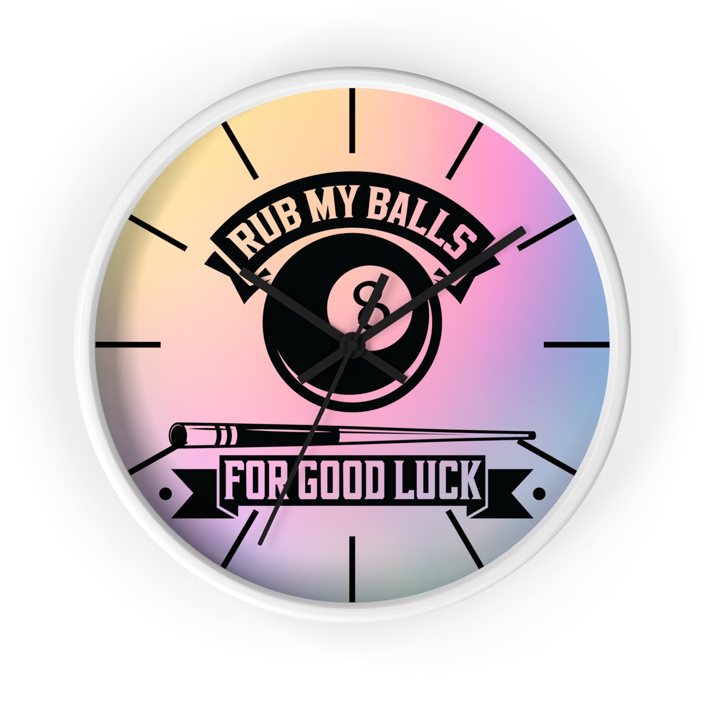 Pool Humor Quote Wall Clock - Game Room Decor Gift