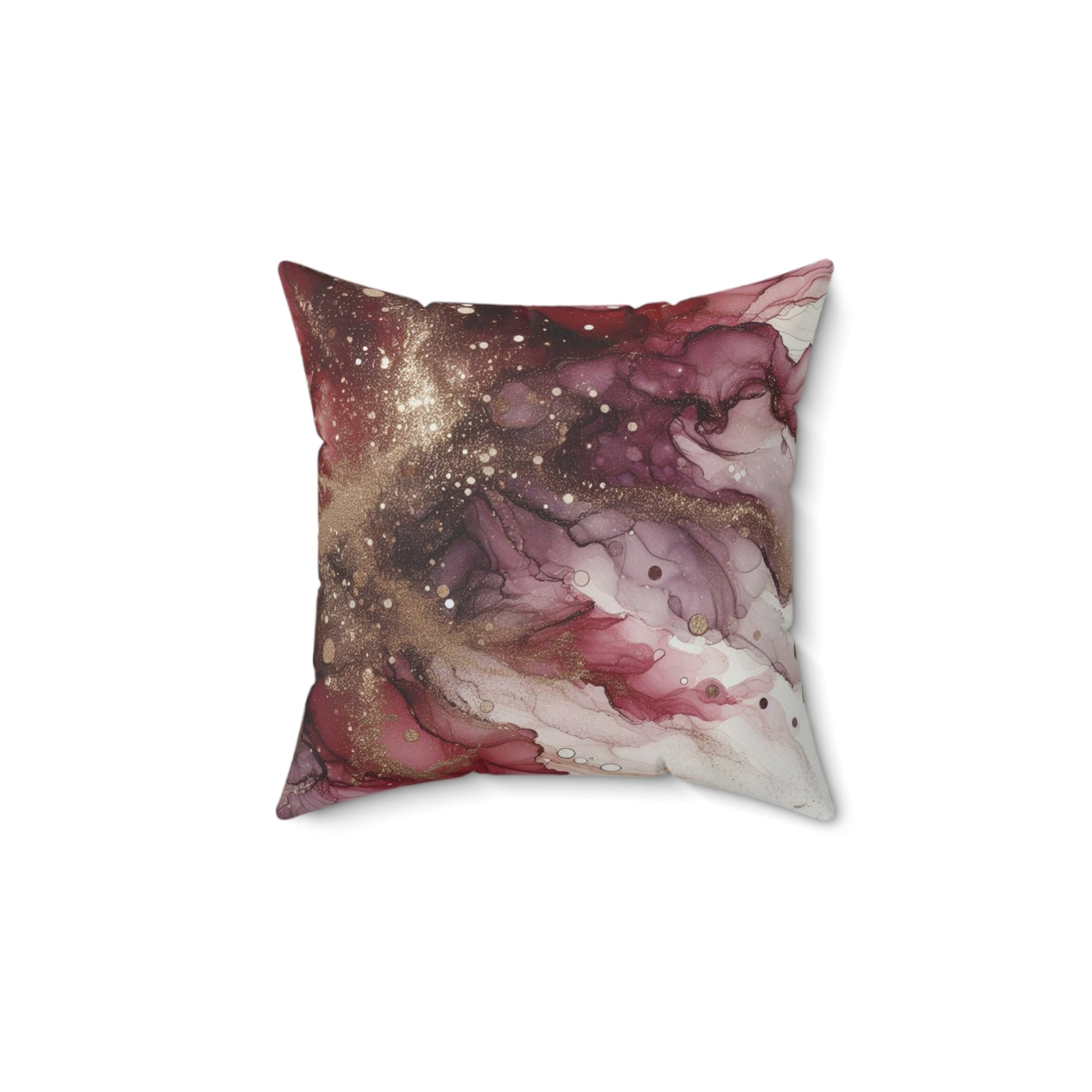Decorative Spun Polyester Square Pillow, Beautiful Decor Pillow for Home or Office, Stylish Accent for Any Room,