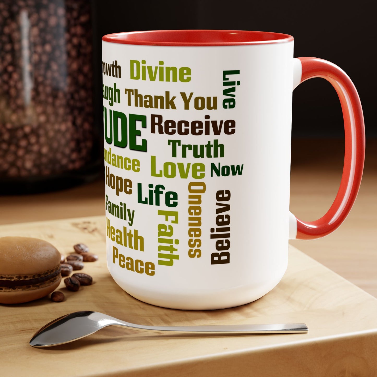 Inspirational Two-Tone Coffee Mugs,15oz, Coffee, Tea, Hot Chocolate Lovers, Gift Idea for Family, Friends and Co-Workers, for Any Occasion