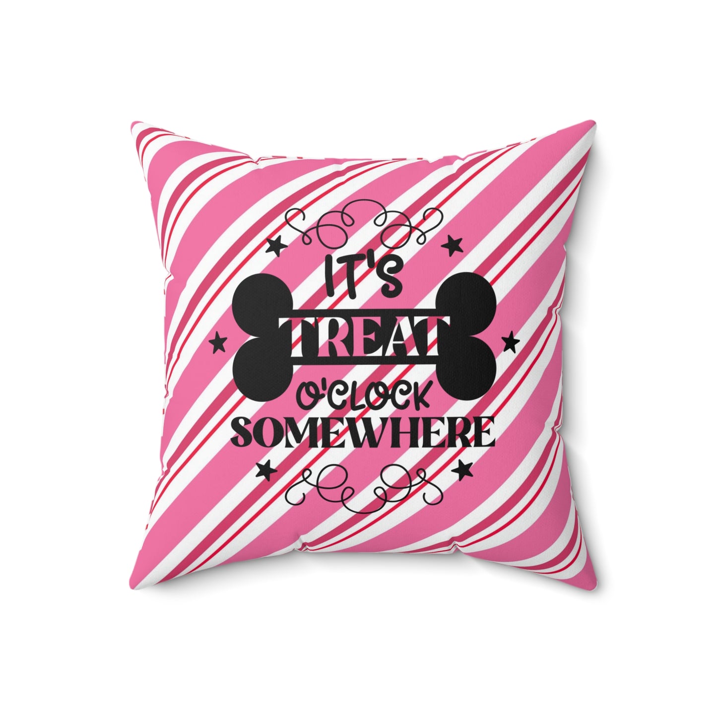 Pet Holiday Theme Spun Polyester Square Pillow, Pet Lover's Holiday Decor for Home or Office, Holiday Decor for Pet Lover's
