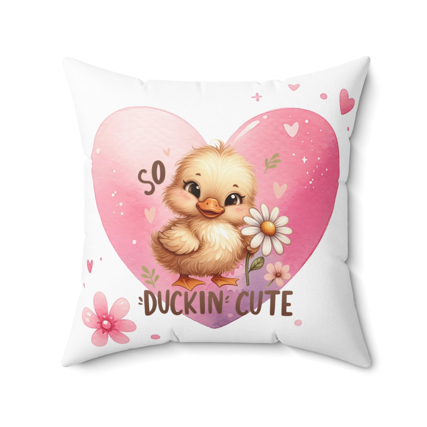 Cute Duck Pillow, Adorable Home Decor, Gift for Kids, Springtime Accent, Nursery Decoration, Children's Room Pillow