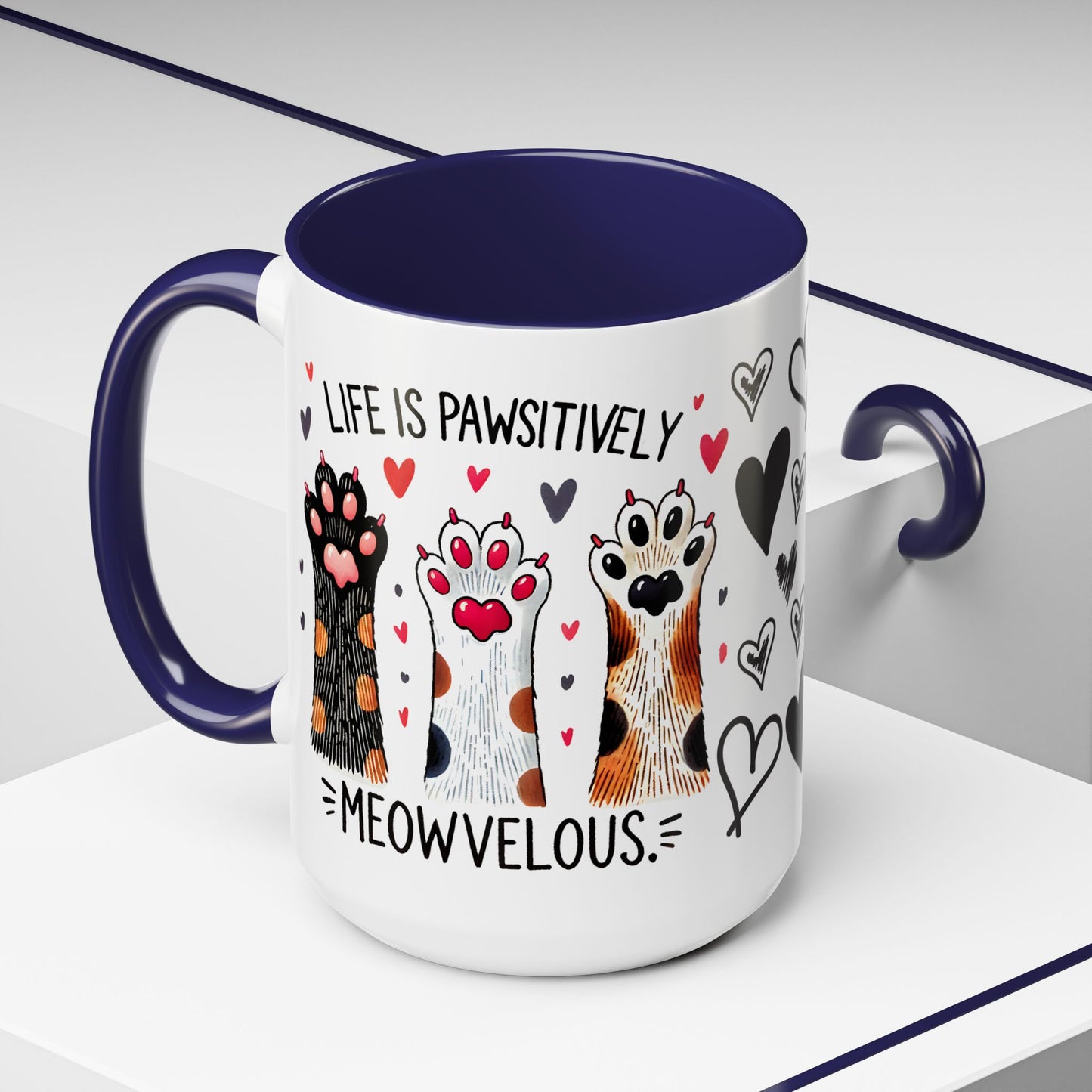 Coffee Mug - Humorous Stylish Cat Saying Mug, Gift Mug for Cat Lovers, Animal Lover Gift Idea, Housewarming Gift