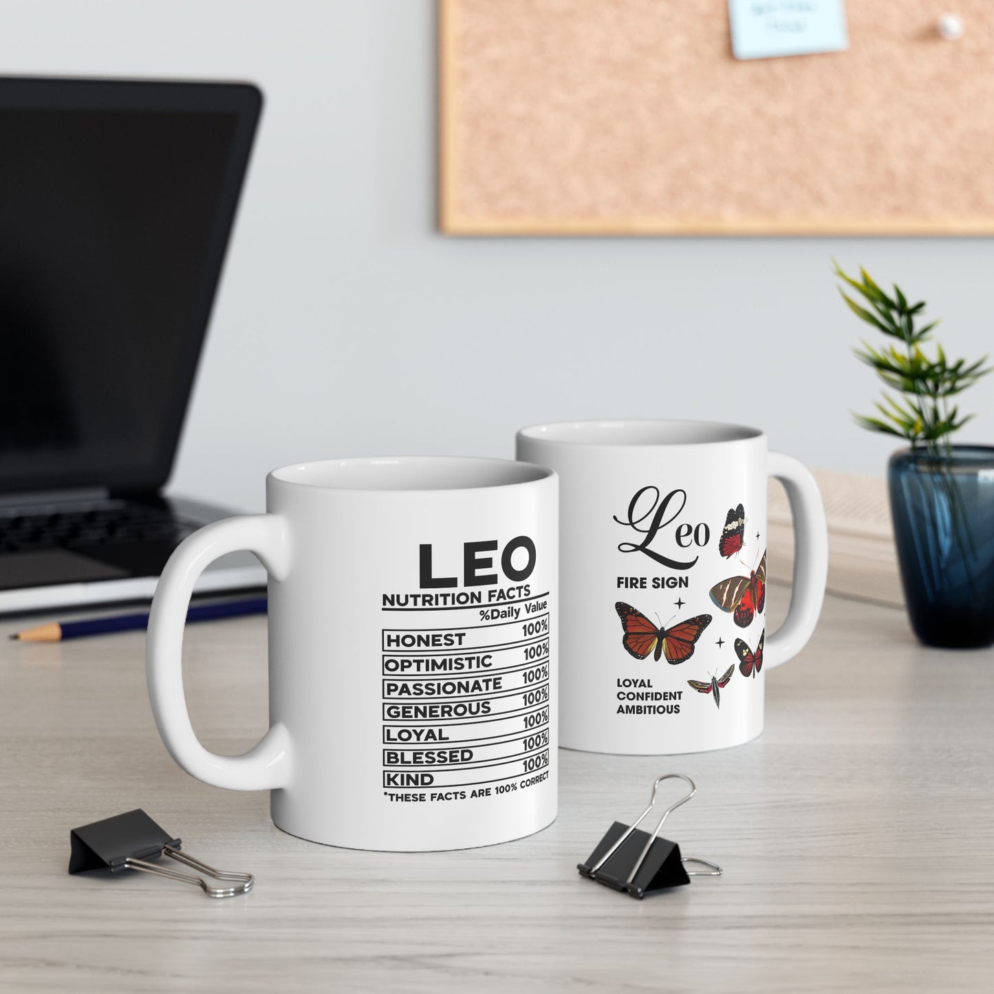 Leo Zodiac Ceramic Mug - Strength & Passion - 11oz/15oz Coffee Cup