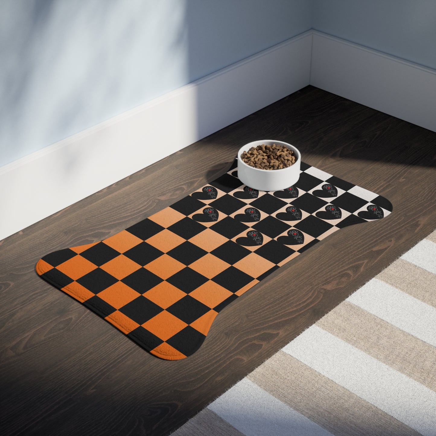 Stylish Pet Feeding Mats with Cute Heart Design, Dog Feeding Mat, Cat Feeding Place, Pet Accessories, Home Decor