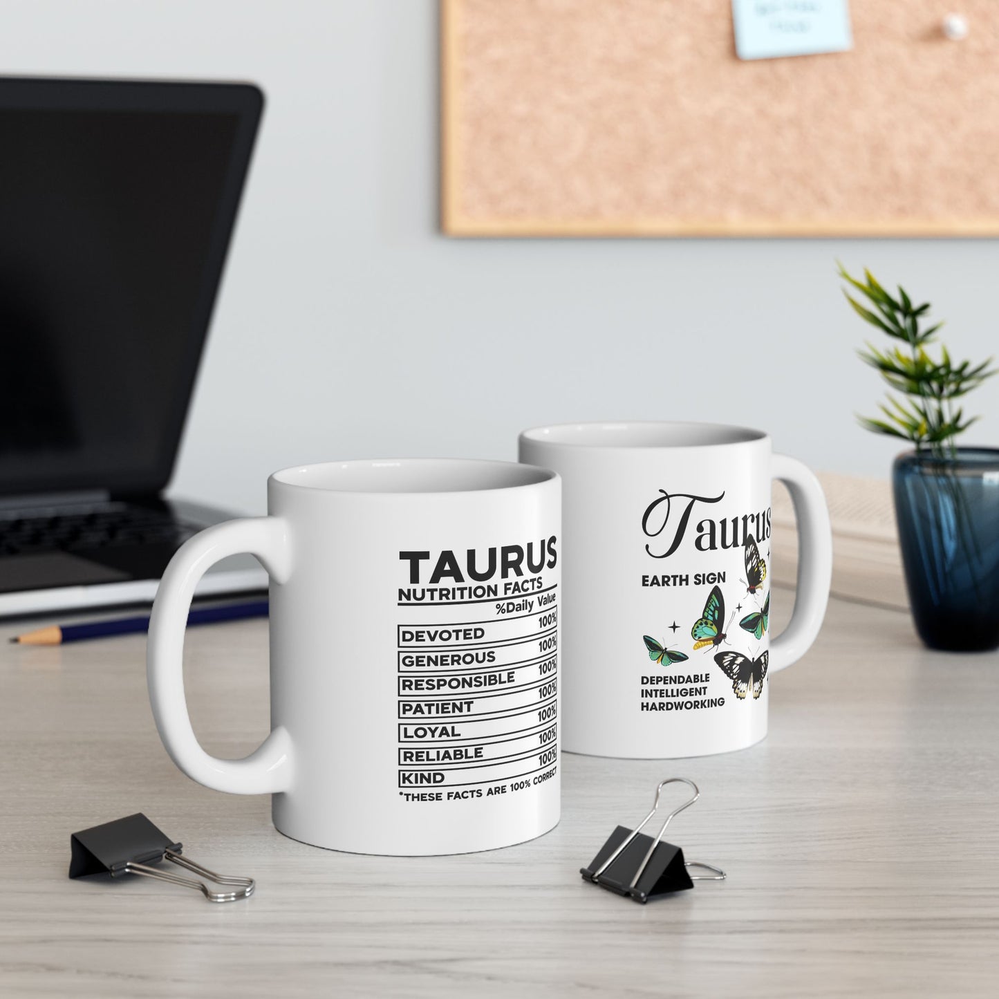 Taurus Zodiac Ceramic Mug - 11oz & 15oz - Astrology Gift for Taurus