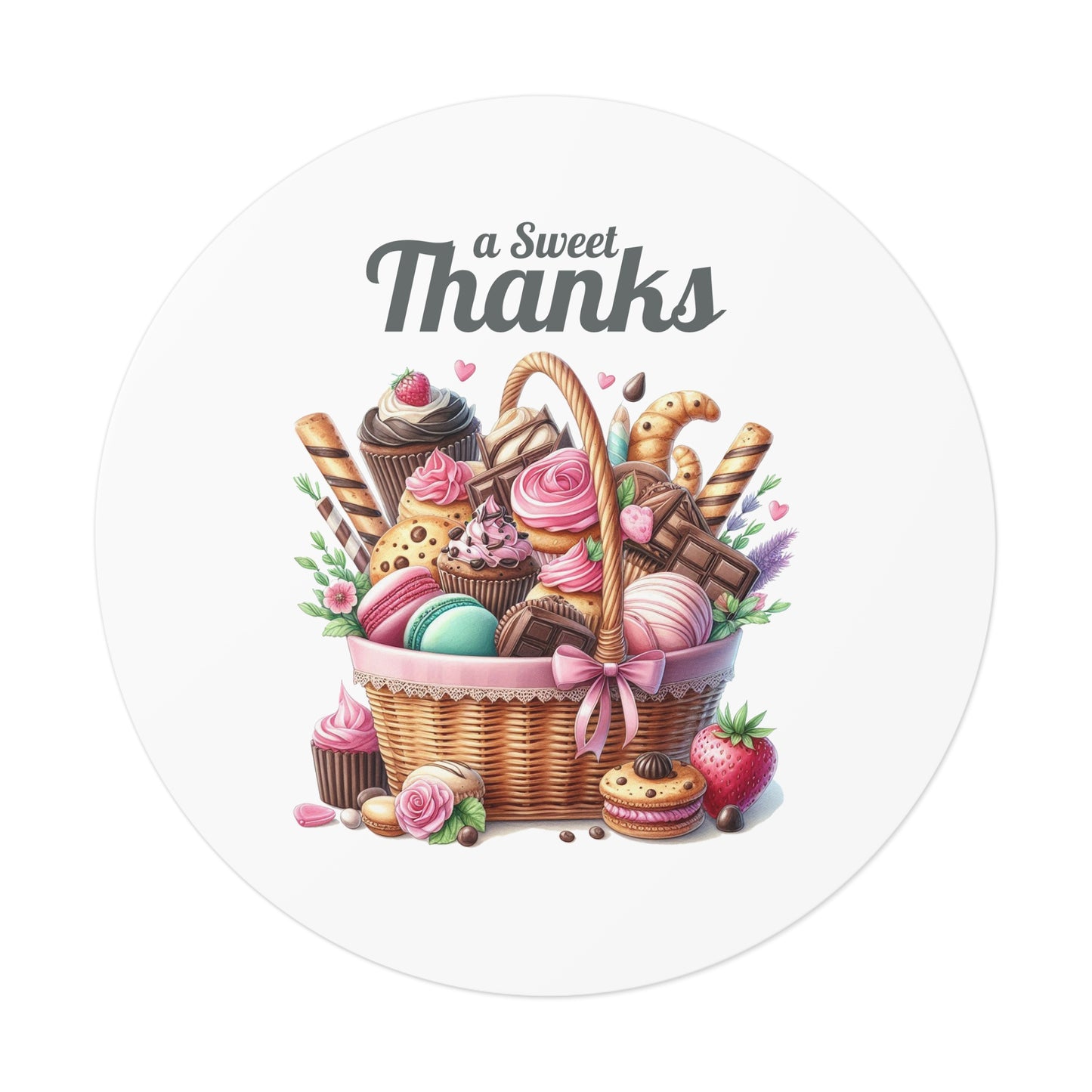 Custom Sweet Thanks Stickers for Events, Wedding Favors, Party Favors, Custom Labels, Gift Wrap