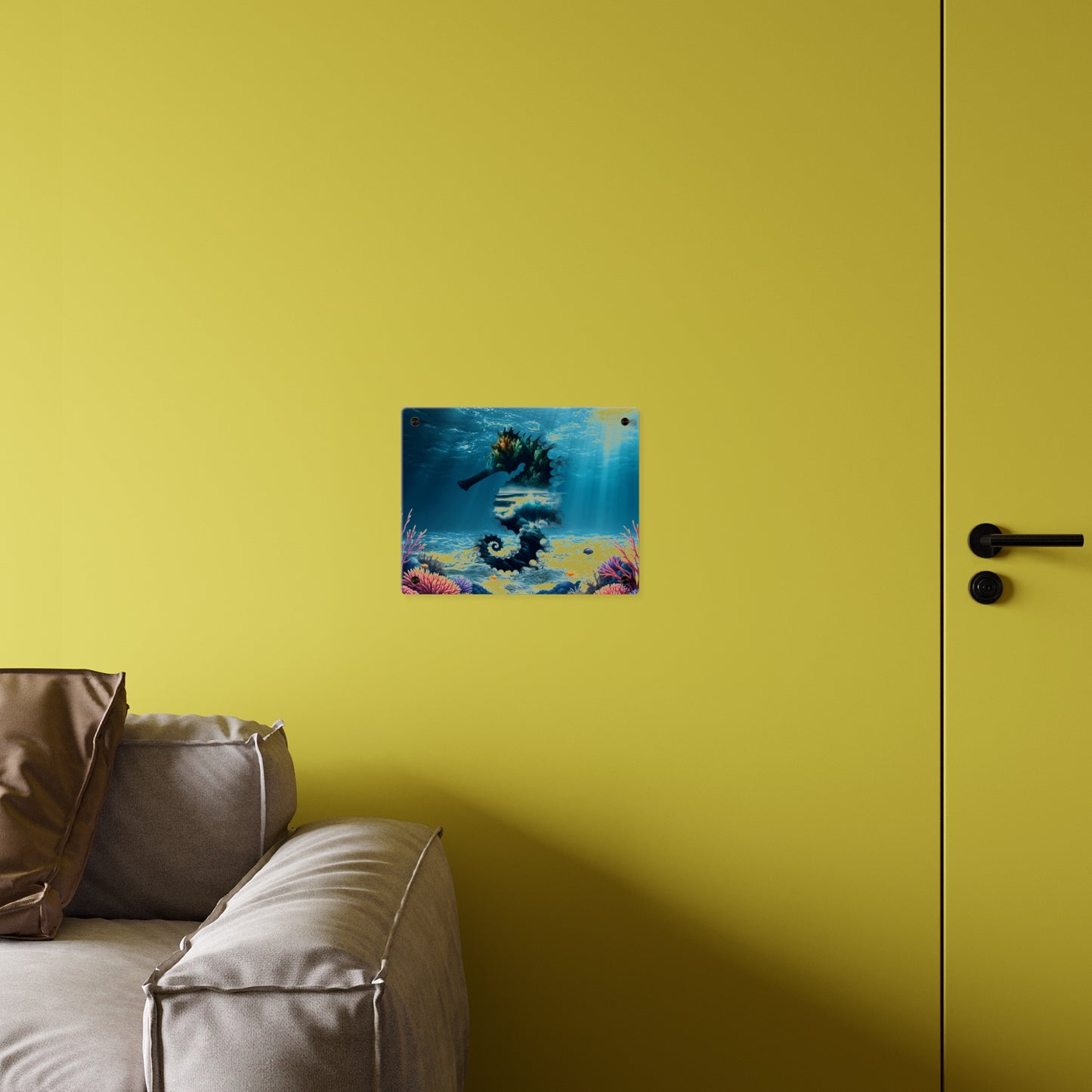 Acrylic Wall Art Panel — Underwater Seahorse Ocean Scene Panel