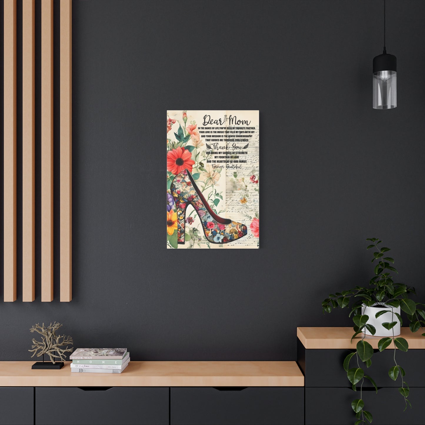 Inspirational Floral Canvas Wall Art for Mom - Perfect Gift for Mother's Day