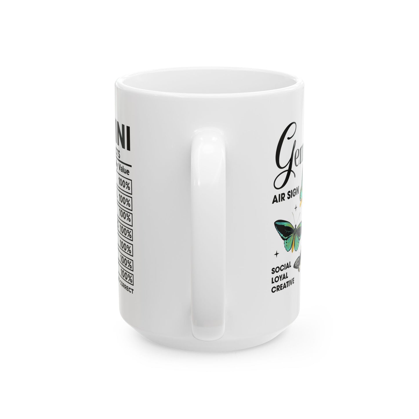 Gemini Zodiac Ceramic Mug – 11oz & 15oz – Astrology Gift for Star Sign Lovers