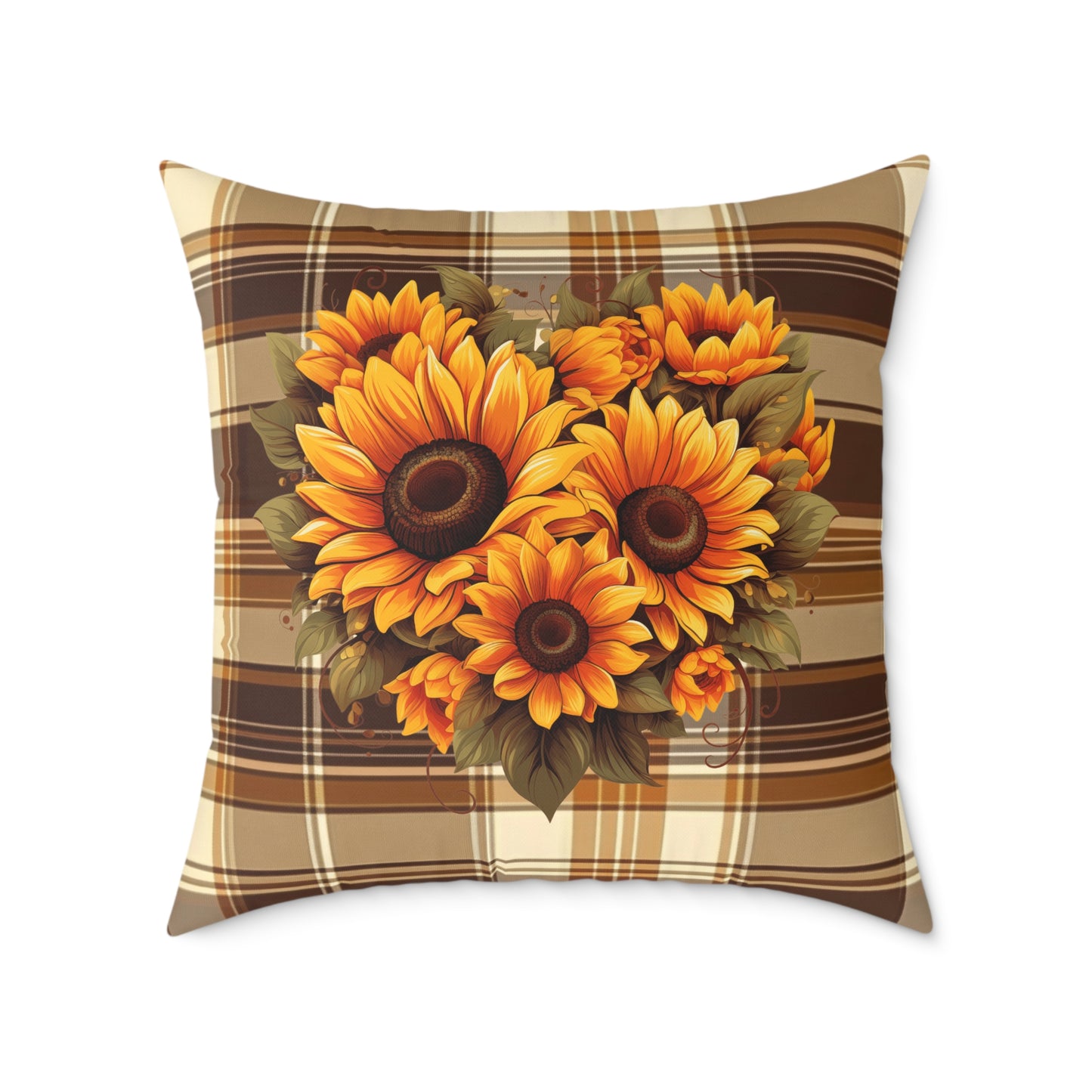 Fall Decor Square Poly Canvas Pillow, Beautiful Two-Sided Fall Decor Pillow for Home or Office, Stylish Fall Accent for Any Room