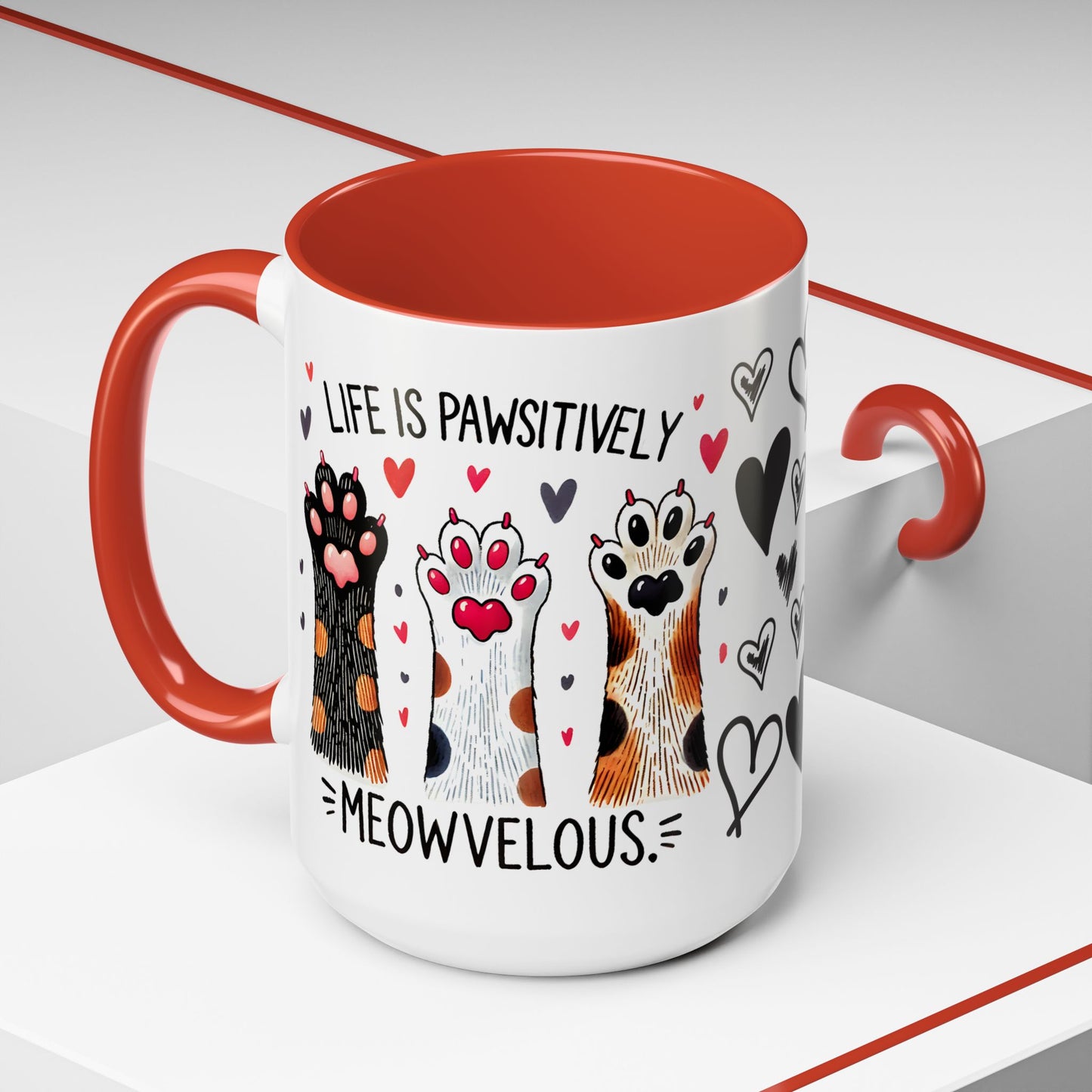 Coffee Mug - Humorous Stylish Cat Saying Mug, Gift Mug for Cat Lovers, Animal Lover Gift Idea, Housewarming Gift