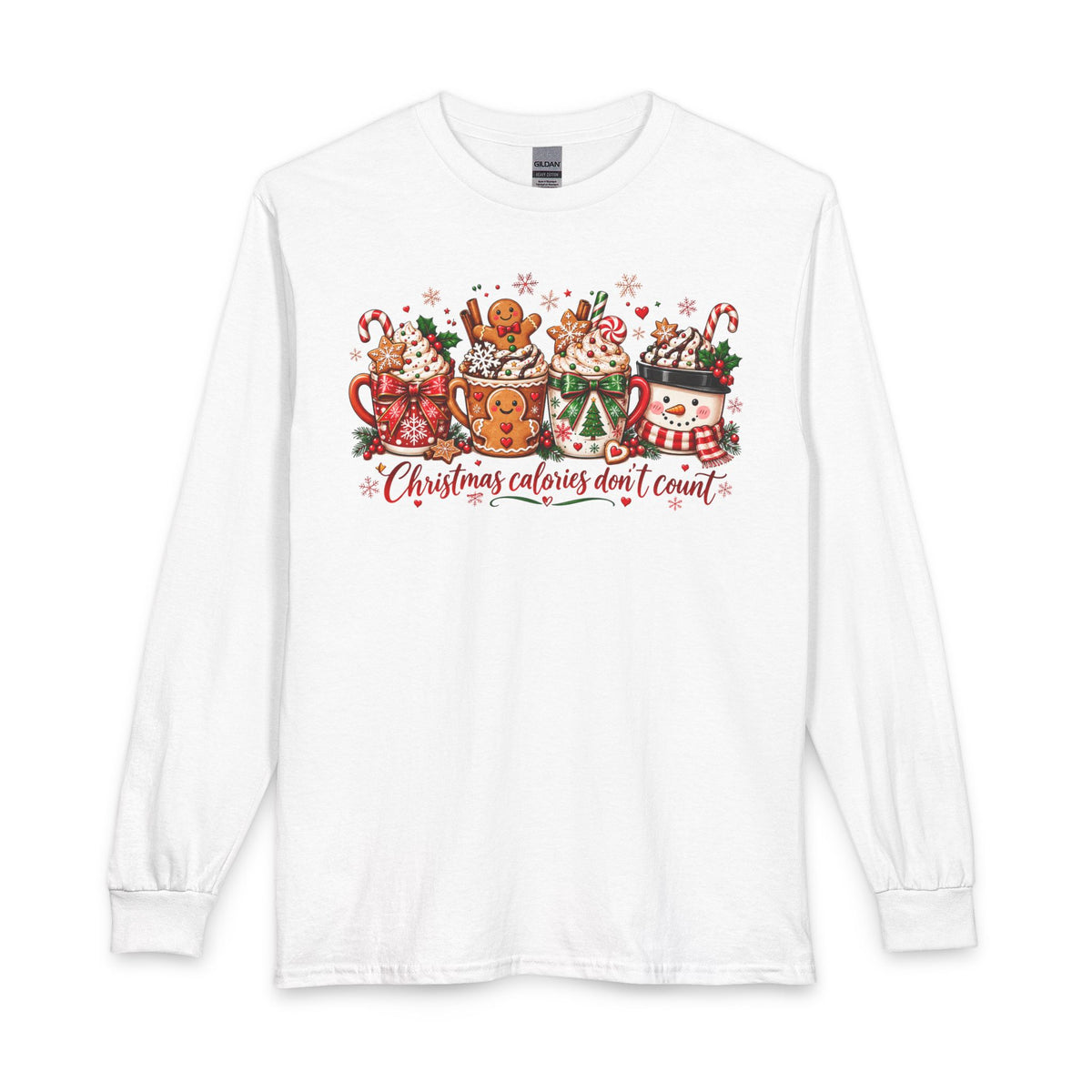 Christmas Cheer Long Sleeve T-Shirt – Festive Holiday Candy Cane Design