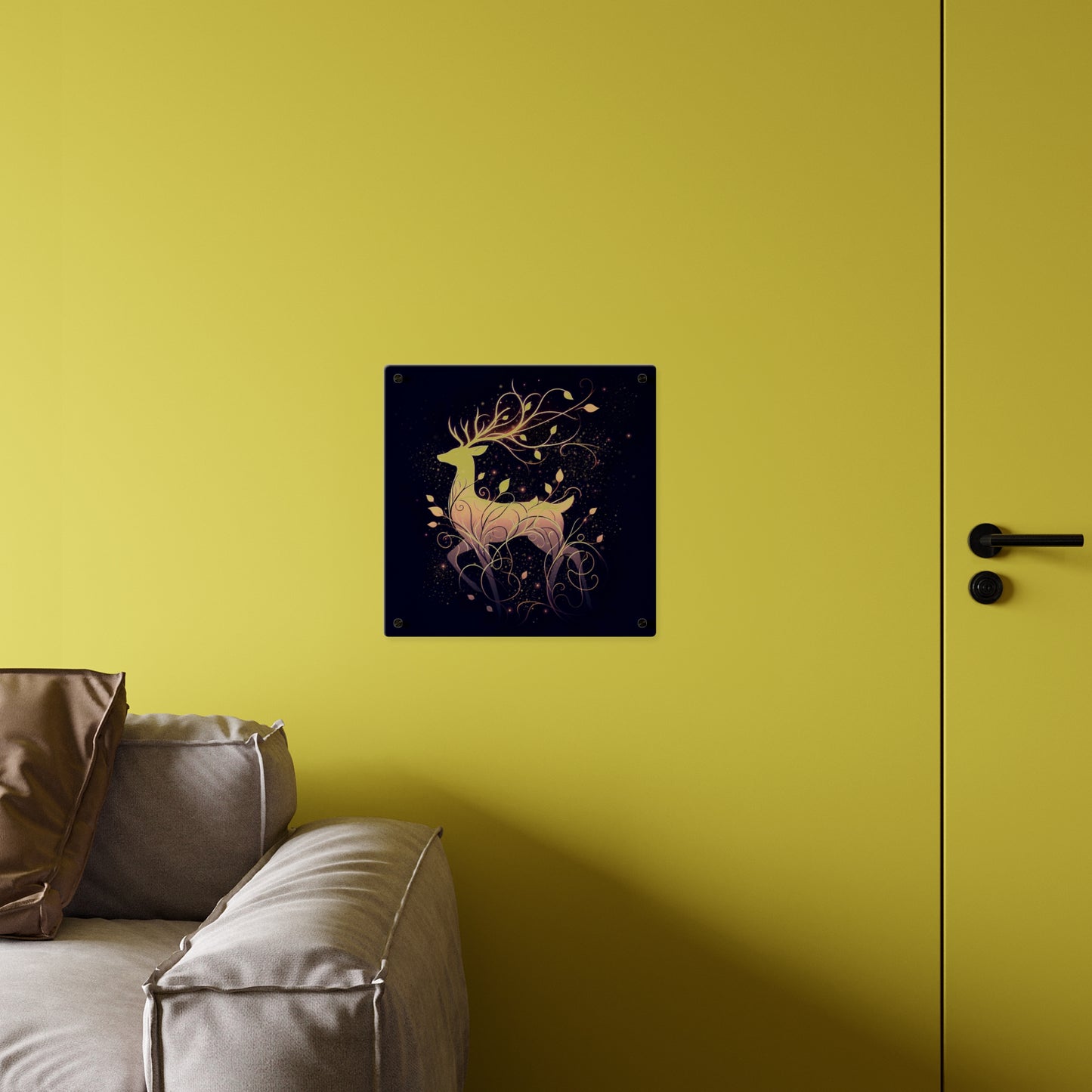 Elegant Deer Acrylic Wall Art Panel - Nature-Inspired Home Decor