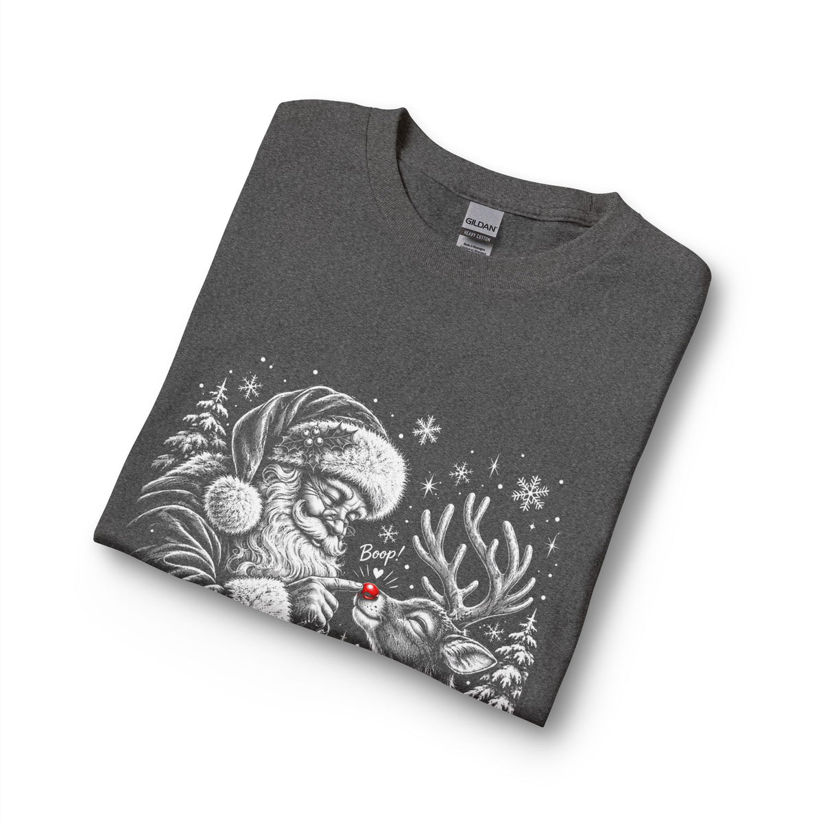 Christmas Winter Wonderland Santa & Reindeer Long Sleeve T-Shirt