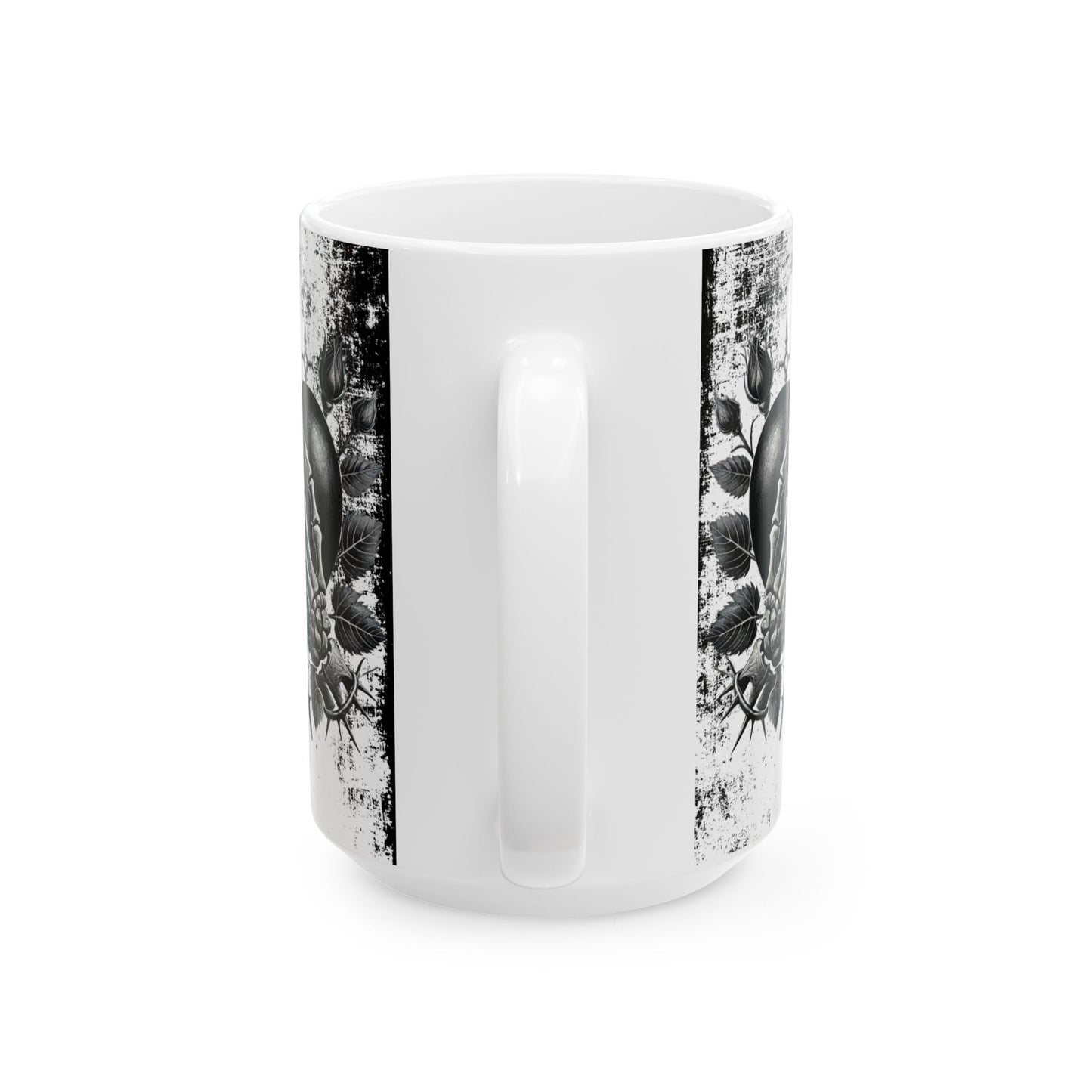 Ceramic Mug "You Hold The Key To My Heart" — Gothic Rose Valentine Coffee Cup (11oz/15oz)