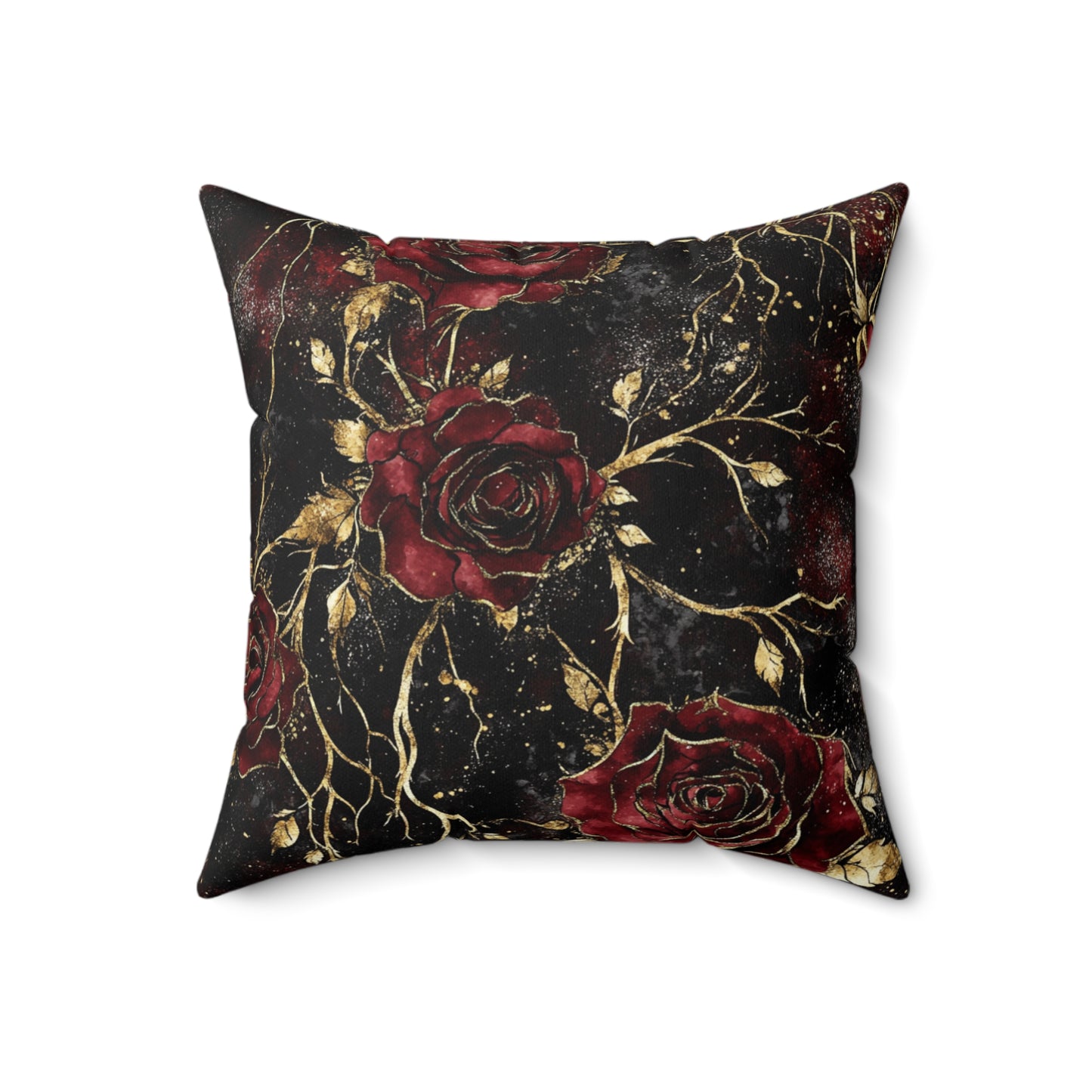 Elegant Gothic Floral Decorative Pillow, Home Decor Cushion, Couch Accessory, Gift for Her, Romantic Accent Pillow