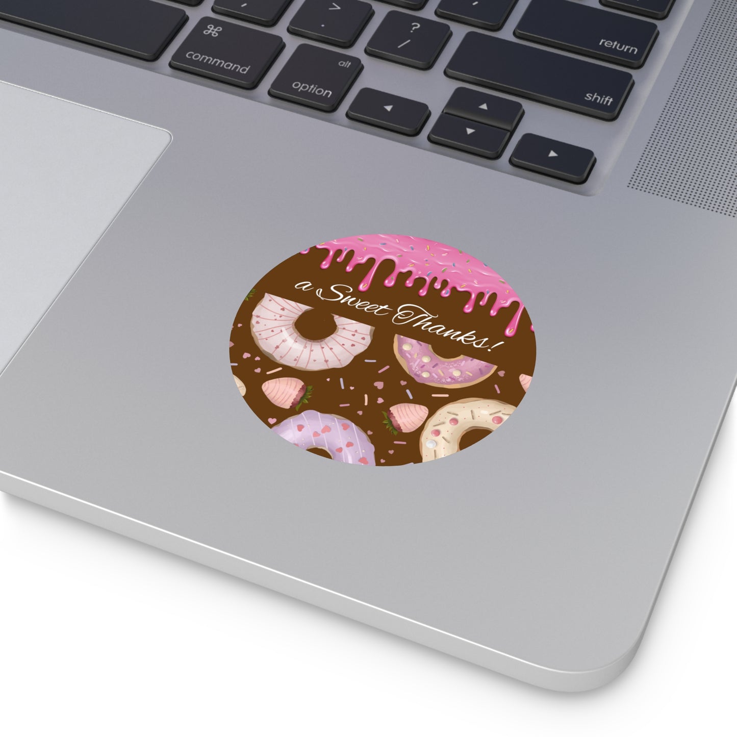 Custom Delightful Donut Vinyl Stickers, Sweet Thank You Labels, Party Favors, Custom Stickers for Gifts, Cute Decor for Celebrations, Goody bags