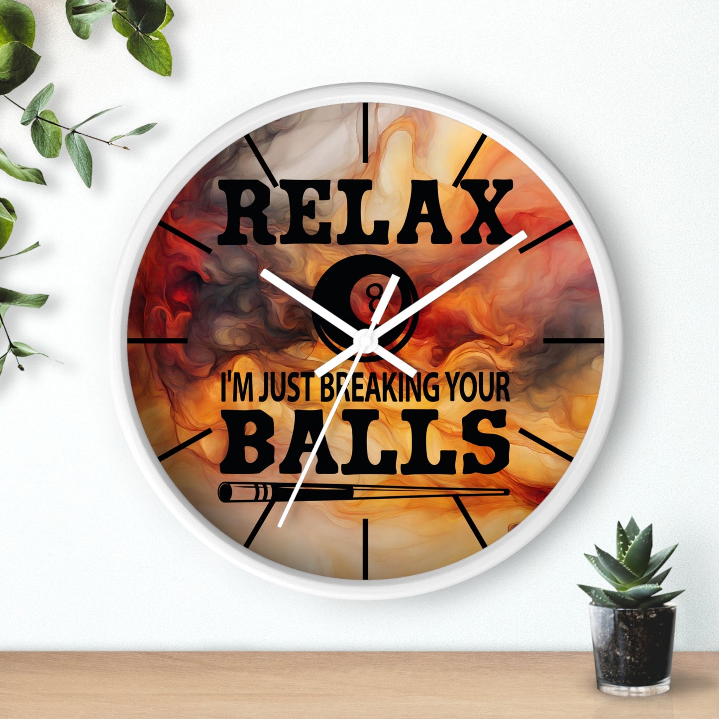 Pool Quote Wall Clock - Gift for Pool Lovers & Billiards Fans