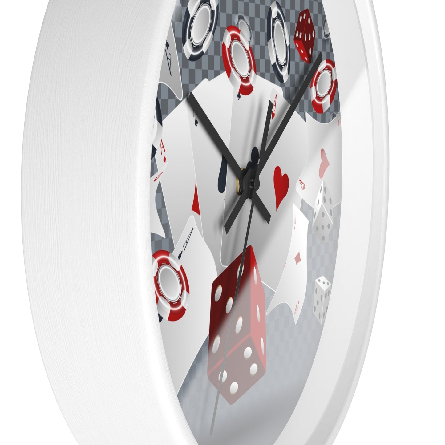 Poker Wall Clock - Game Room Man Cave Decor Gift