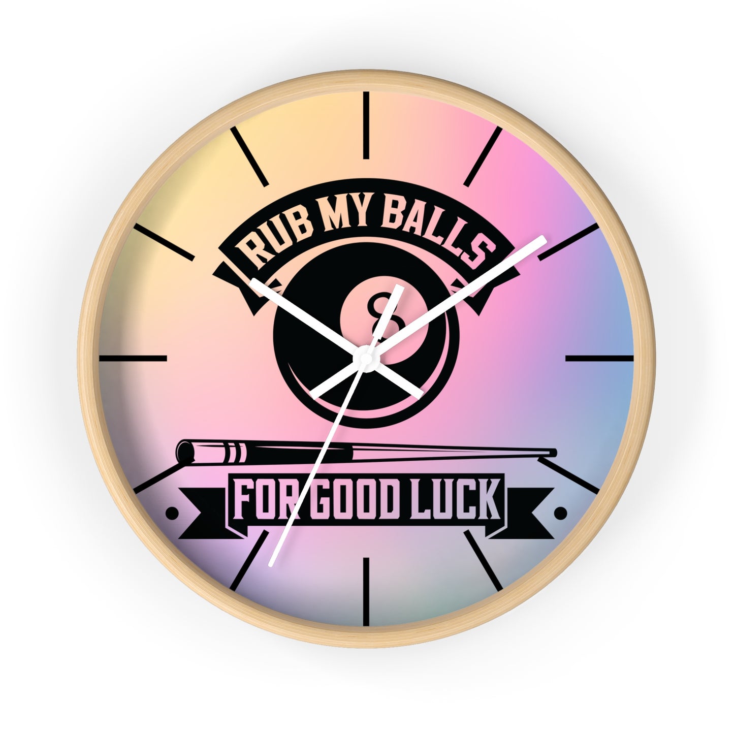 Pool Humor Quote Wall Clock - Game Room Decor Gift