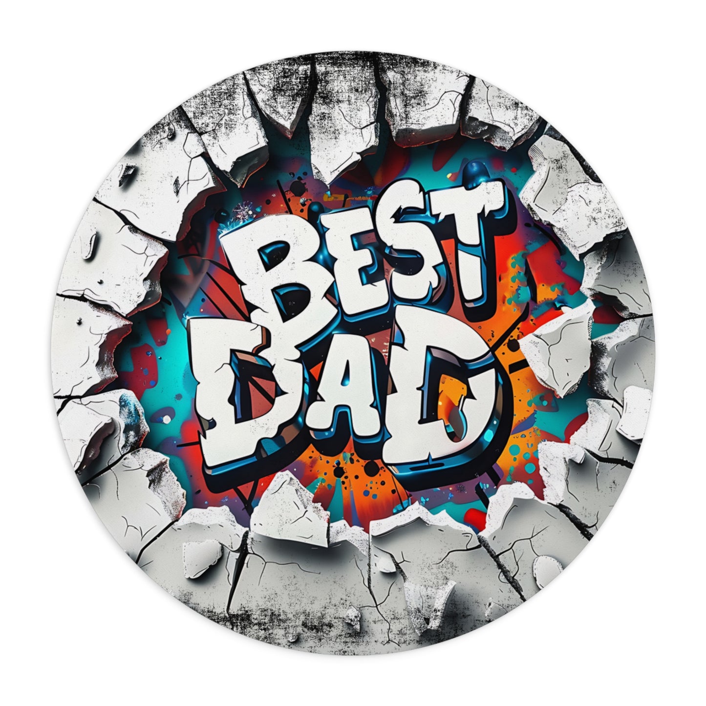 Colorful 'Best Dad' Desk Mouse Pad | Unique Gift for Father's Day, Home Office, Gaming, Desk Accessories, Dad Gift