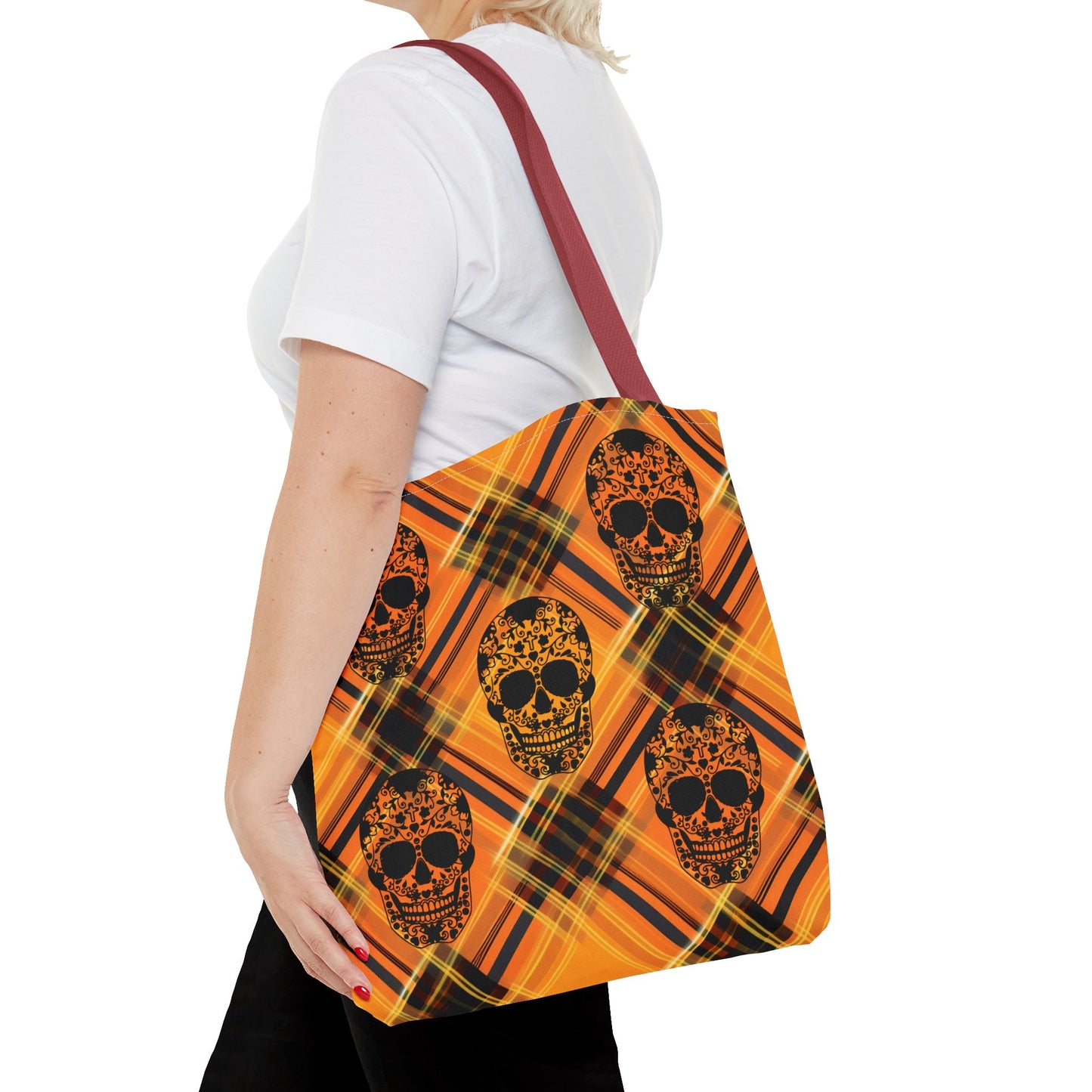 Fashionable Halloween Theme Tote Bag (AOP), Stylish and Festive for Everyday, Perfect for Halloween Lovers, For Anyone