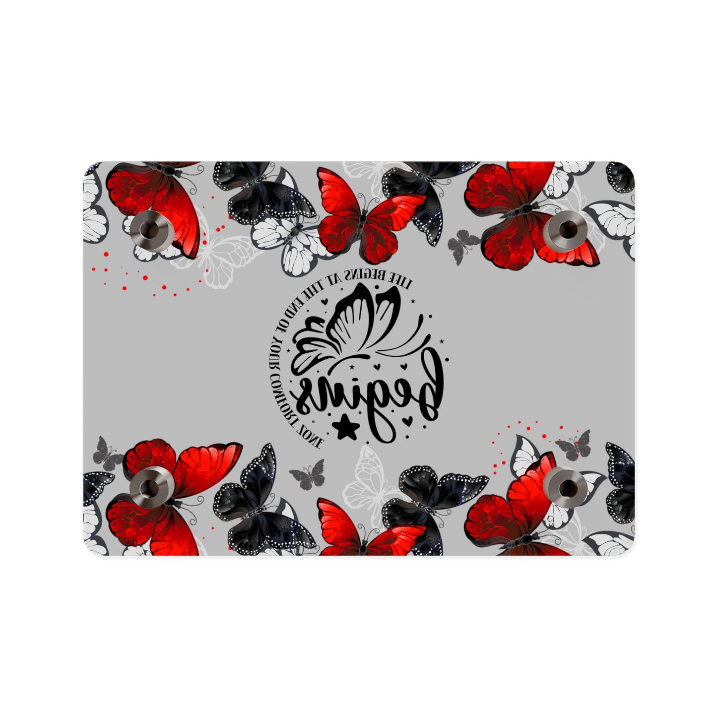 Inspirational Butterfly Acrylic Wall Art Panel - 'Life Begins' Decor