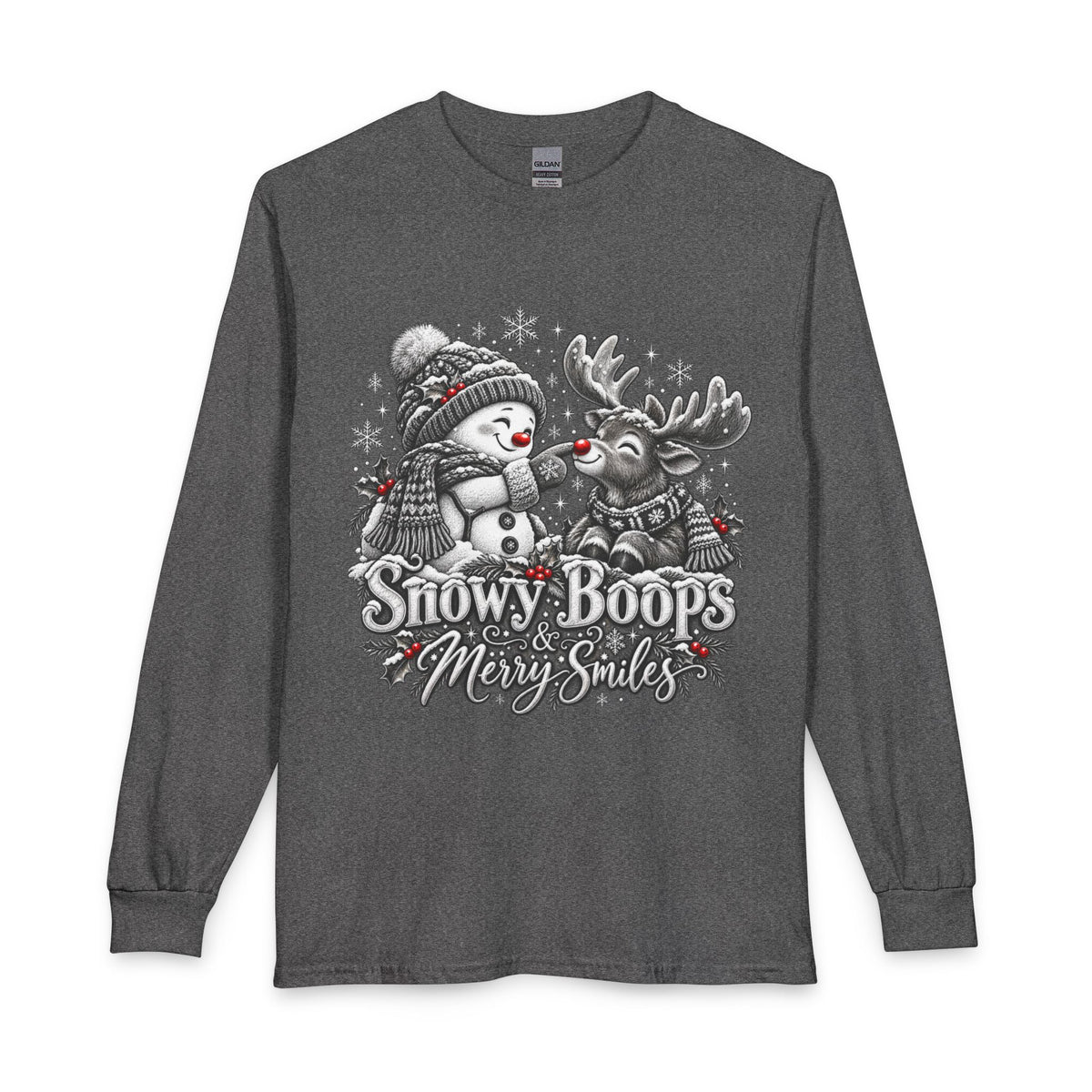 Snowy Boops Merry Smiles Christmas Long Sleeve T-Shirt