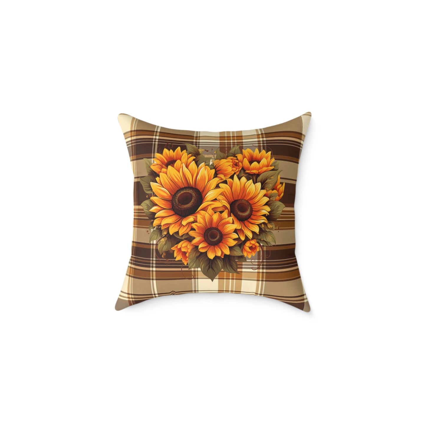 Fall Decor Square Poly Canvas Pillow, Beautiful Two-Sided Fall Decor Pillow for Home or Office, Stylish Fall Accent for Any Room