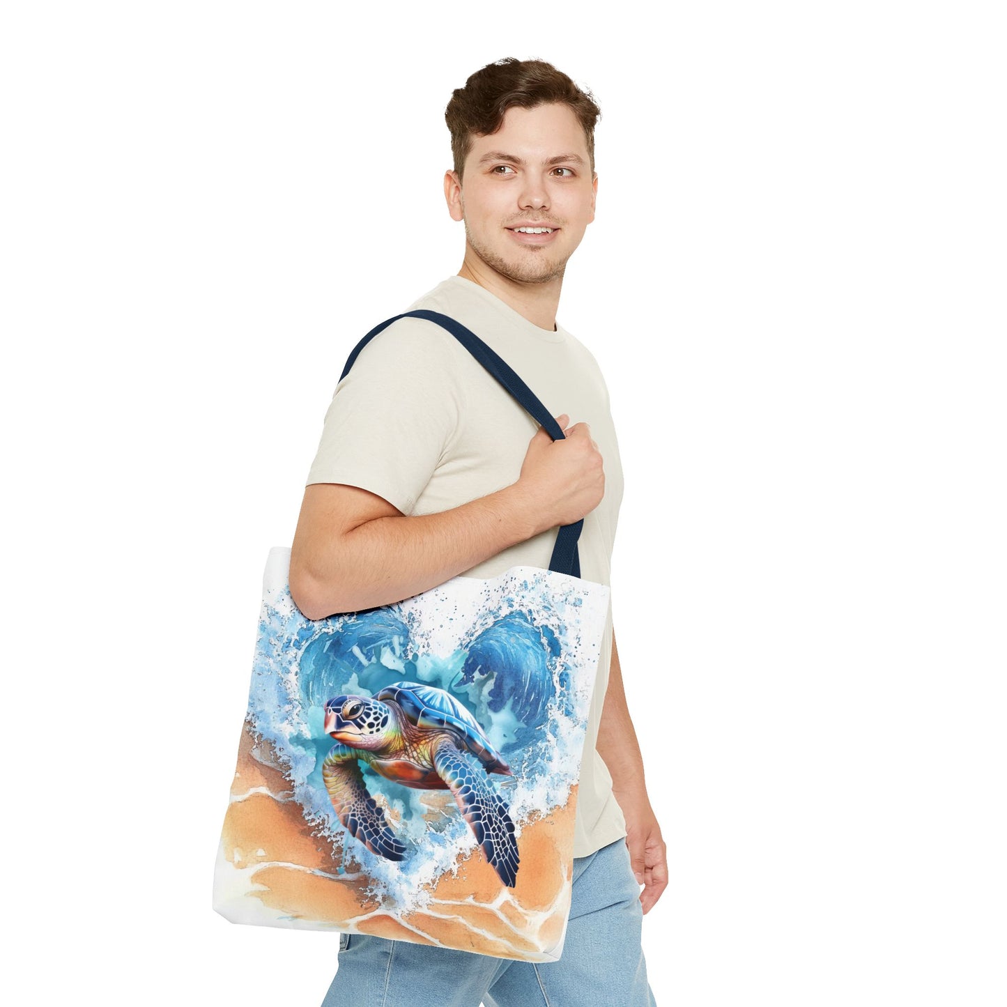 Ocean Turtle Tote Bag - Eco-Friendly, Beach Vibes, Summer Gift, Sea Life Accessory, Environmental Awareness