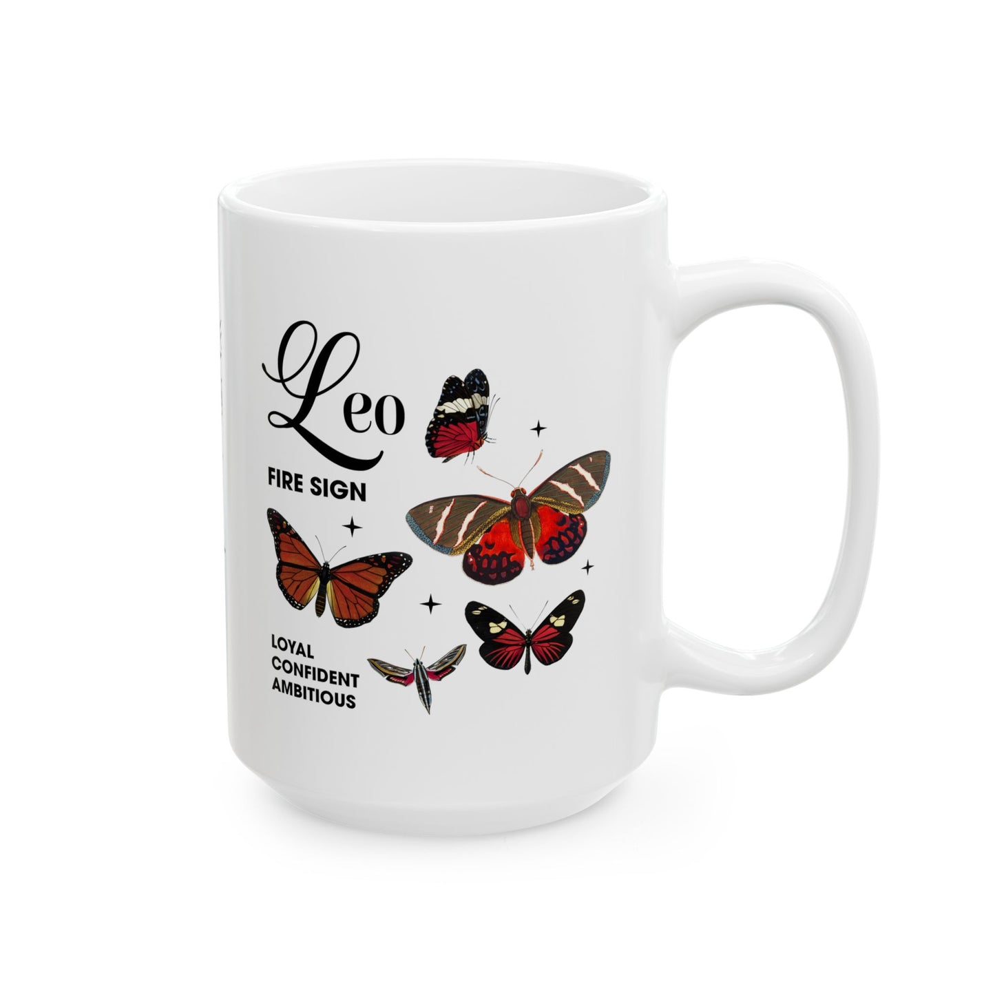 Leo Zodiac Ceramic Mug - Strength & Passion - 11oz/15oz Coffee Cup
