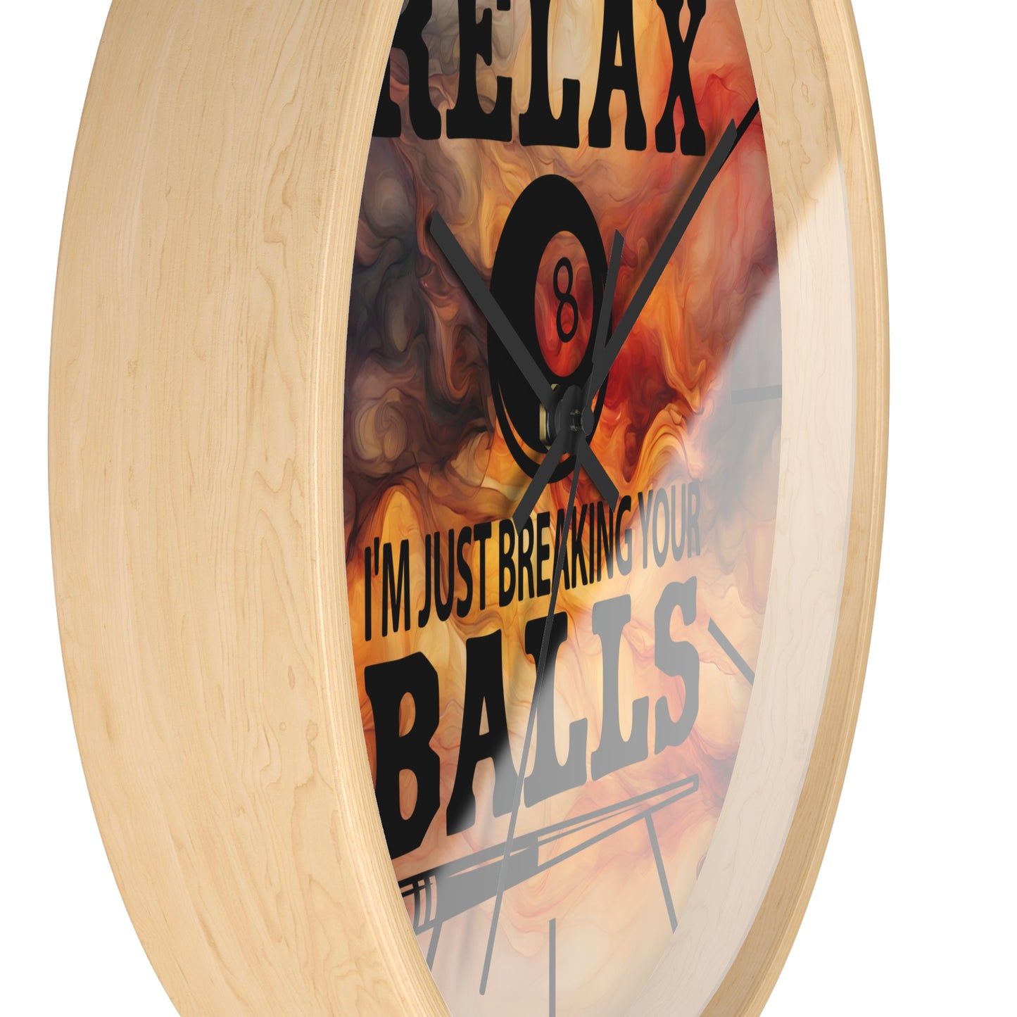 Pool Quote Wall Clock - Gift for Pool Lovers & Billiards Fans